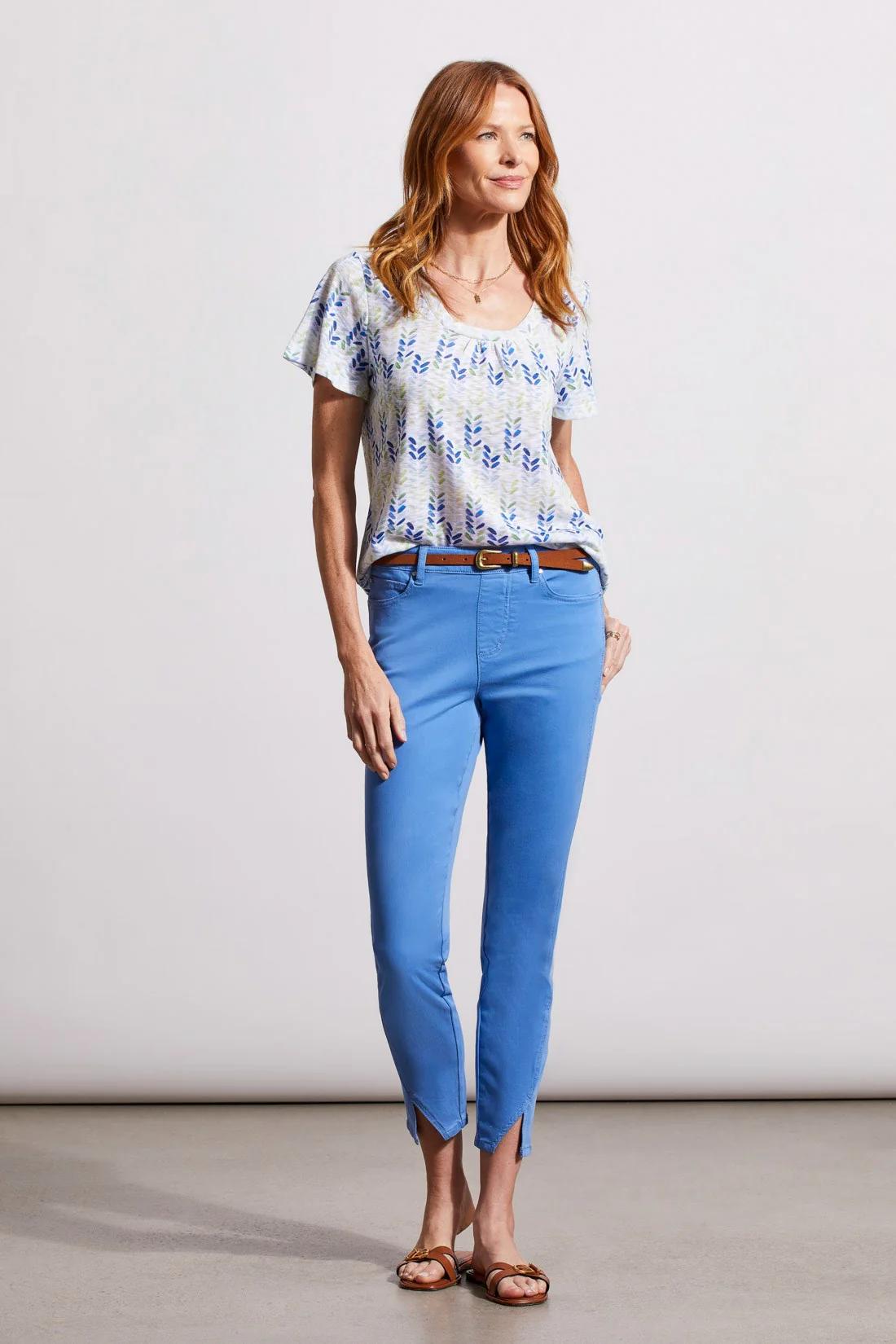 PRINTED U-NECK SS TOP Product Image