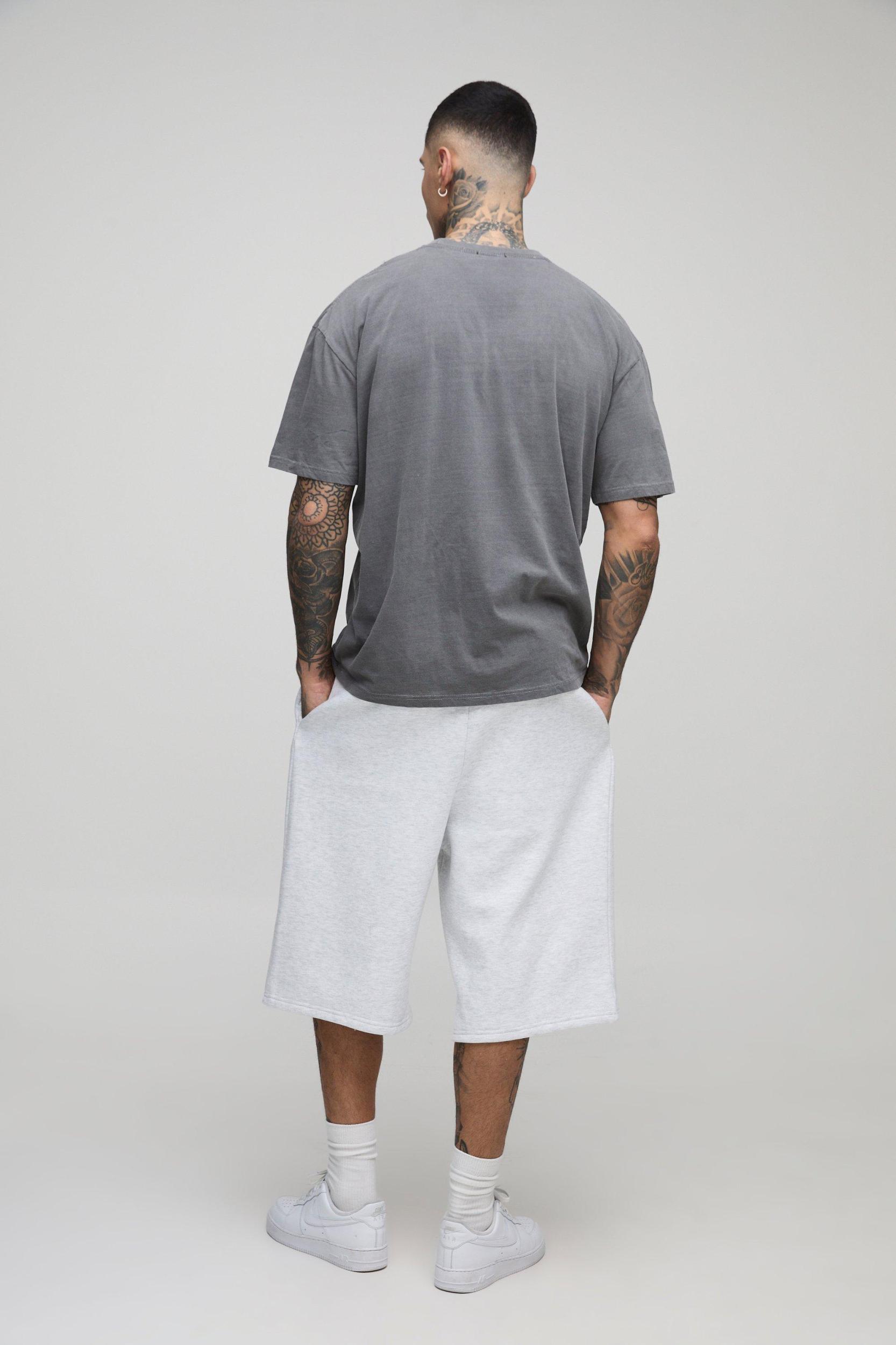 Tall Oversized Washed Official Skull Print T-Shirt | boohooMAN USA Product Image