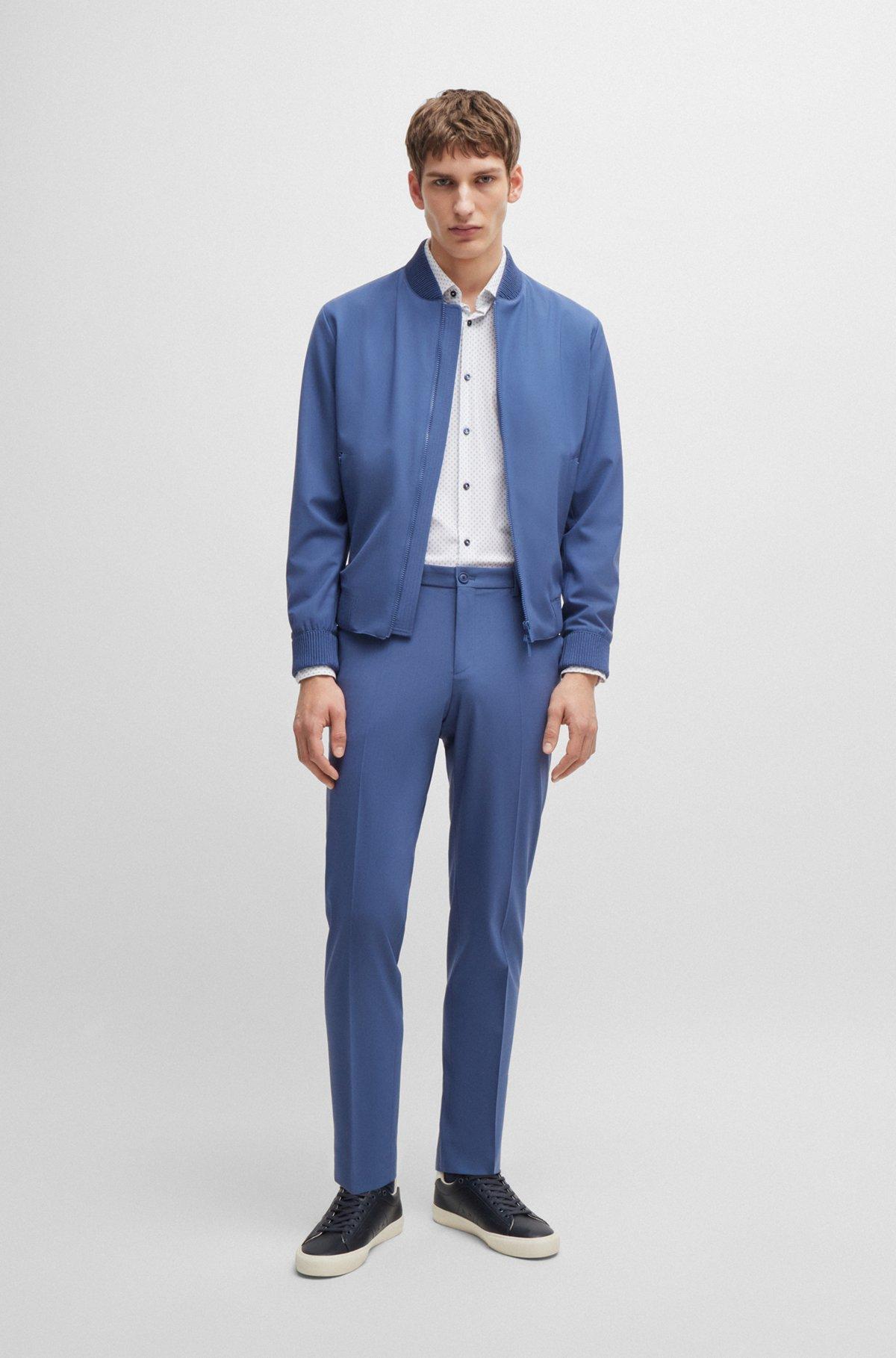 Slim-fit shirt in printed performance-stretch material Product Image