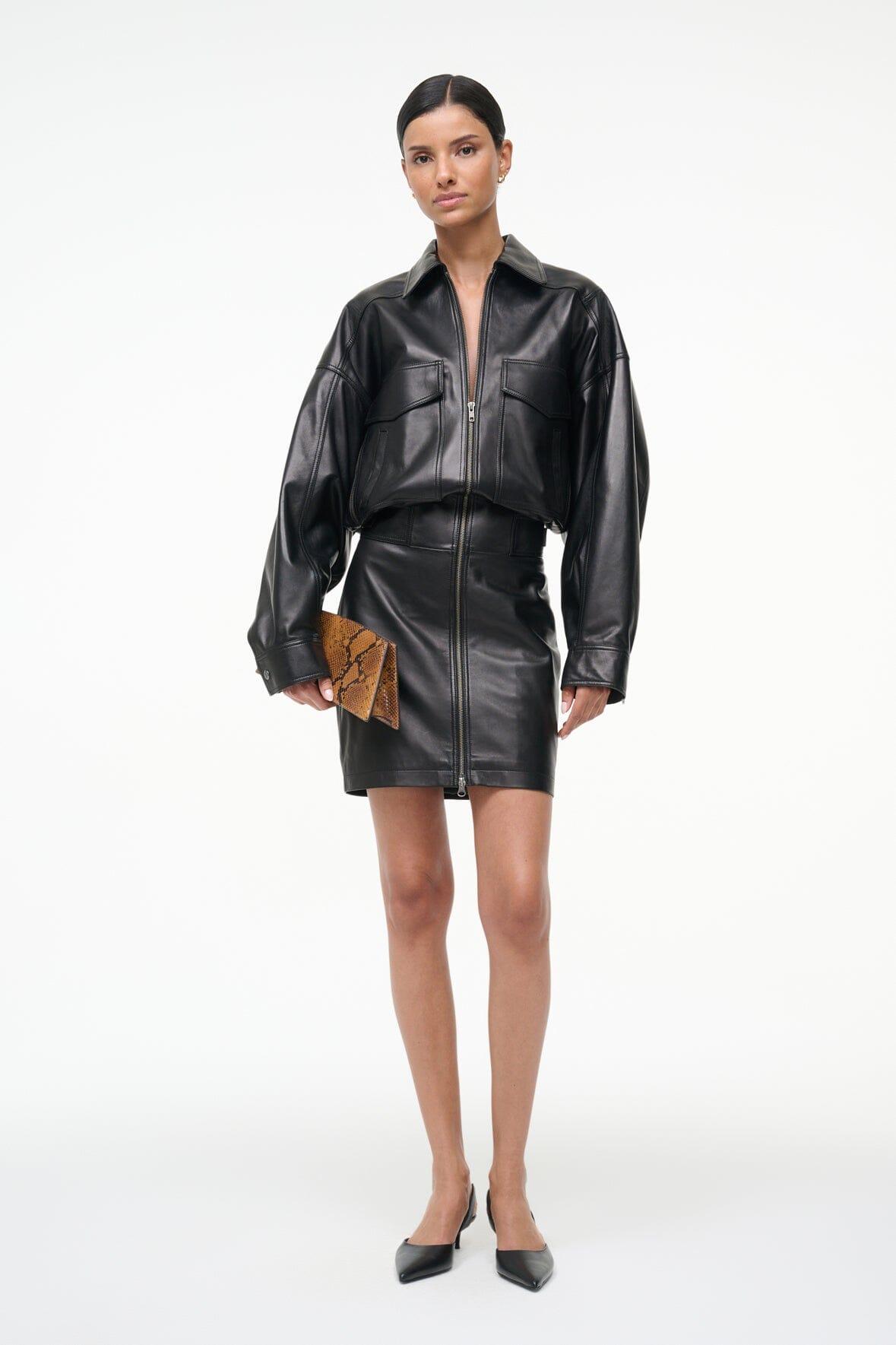 CLAUDETTE LEATHER DRESS | BLACK Product Image