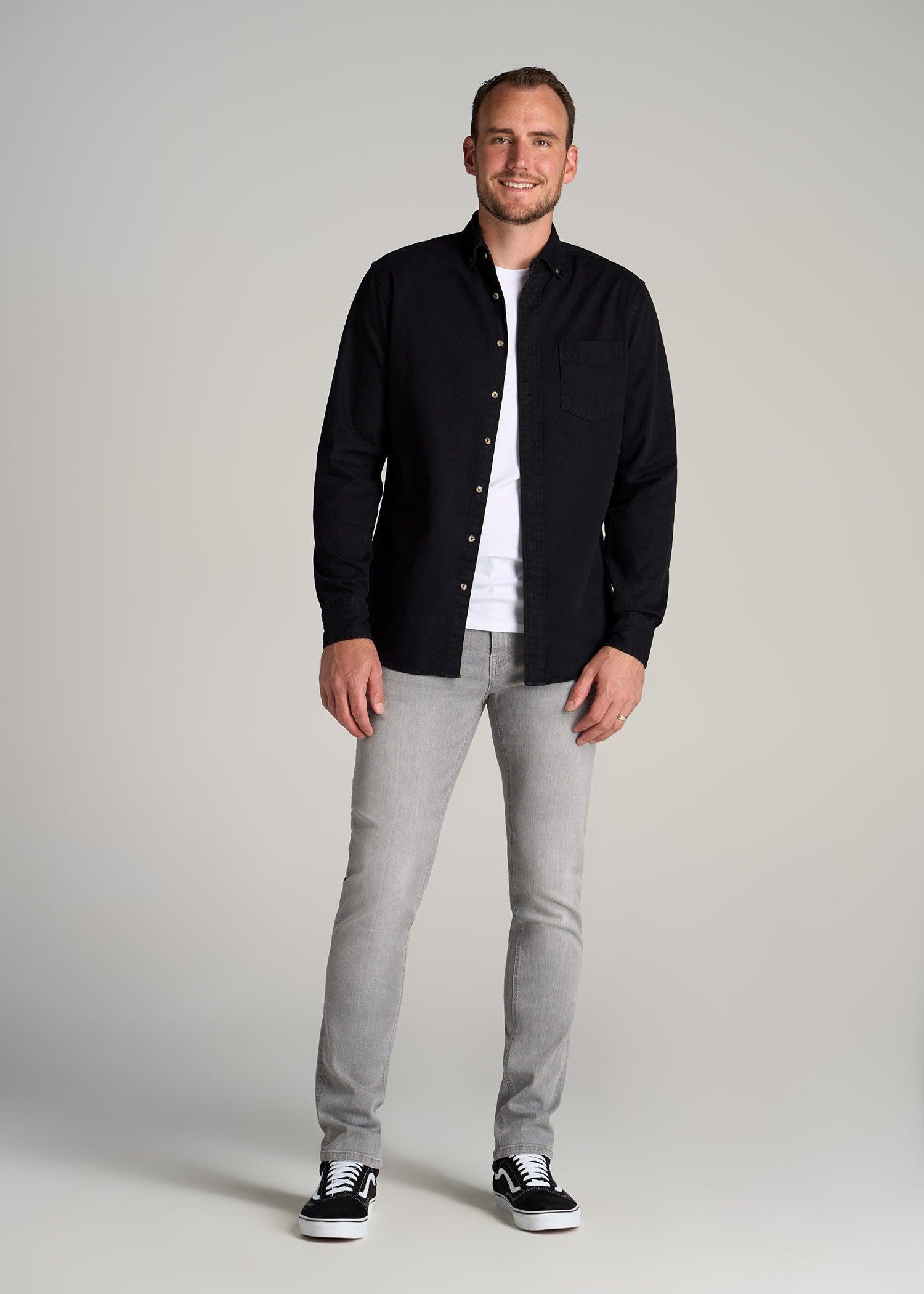 Dylan Slim Fit Jeans for Tall Men in Concrete Grey Product Image