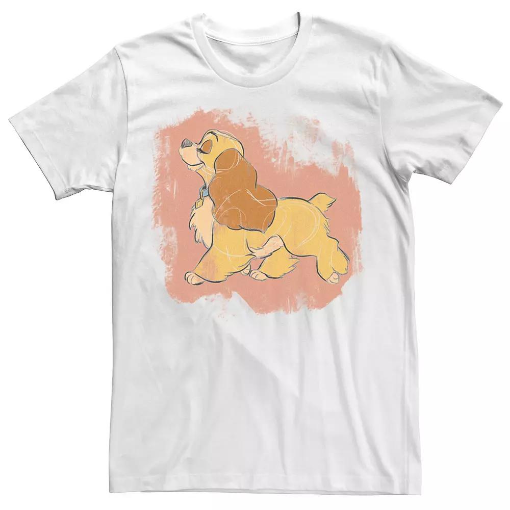 Disney's Lady And The Tramp Lady Strut Sketch Men's Tee,  Product Image