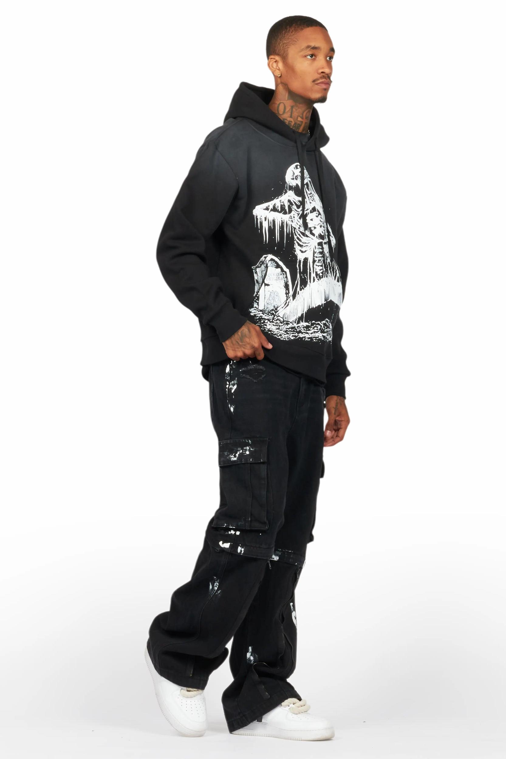 Brookwood Black Hoodie/Baggy Fit Jean Bundle Male Product Image