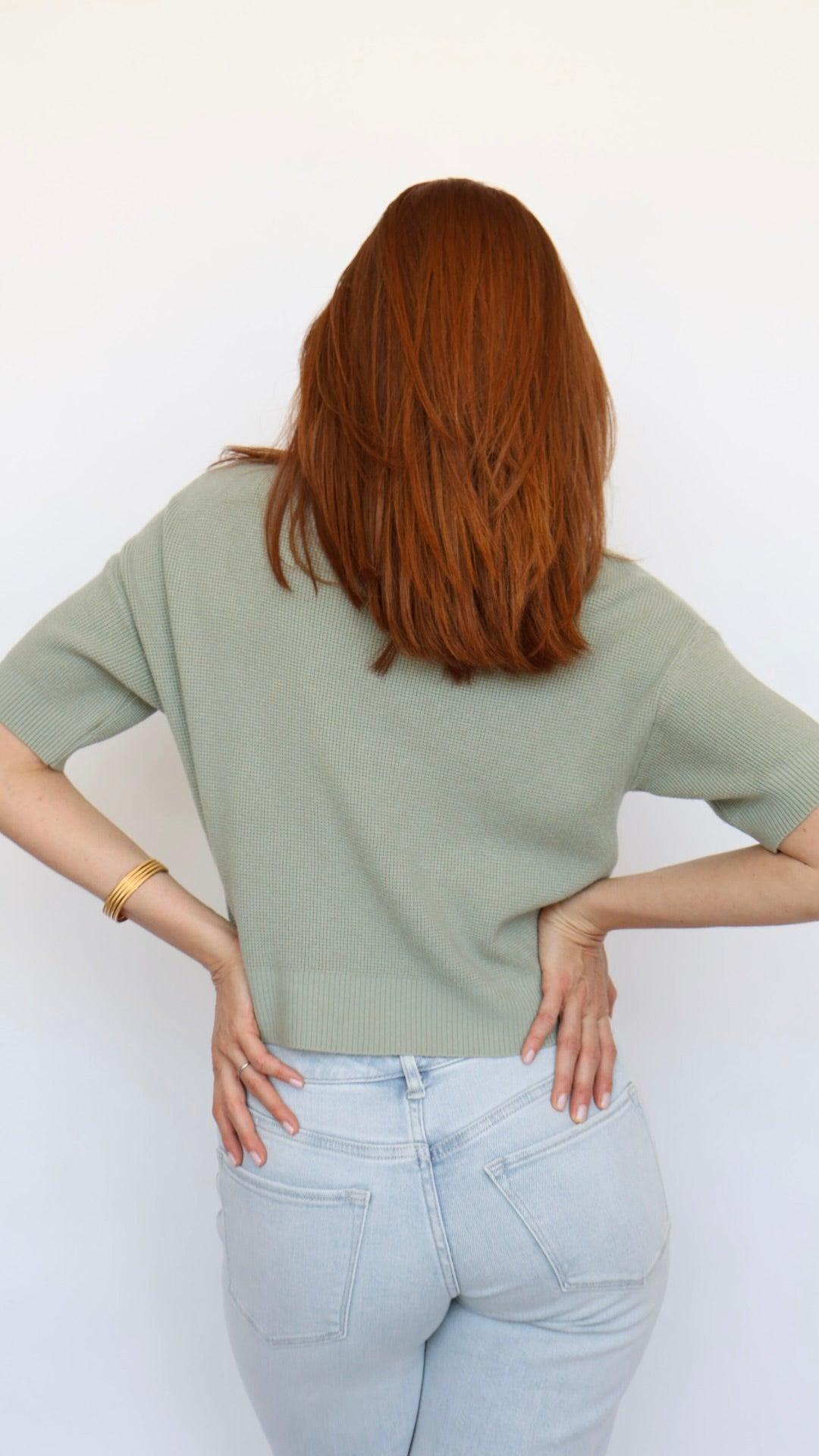 Amy Short Sleeve Knit Top Product Image