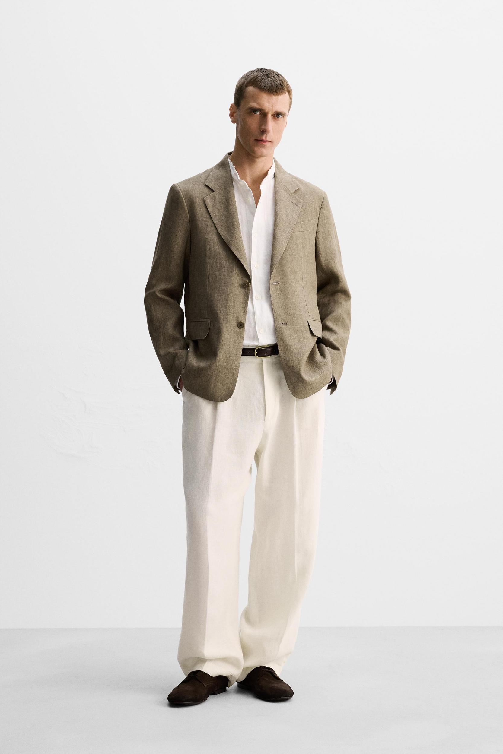 LIMITED EDITION 100% LINEN SUIT BLAZER Product Image