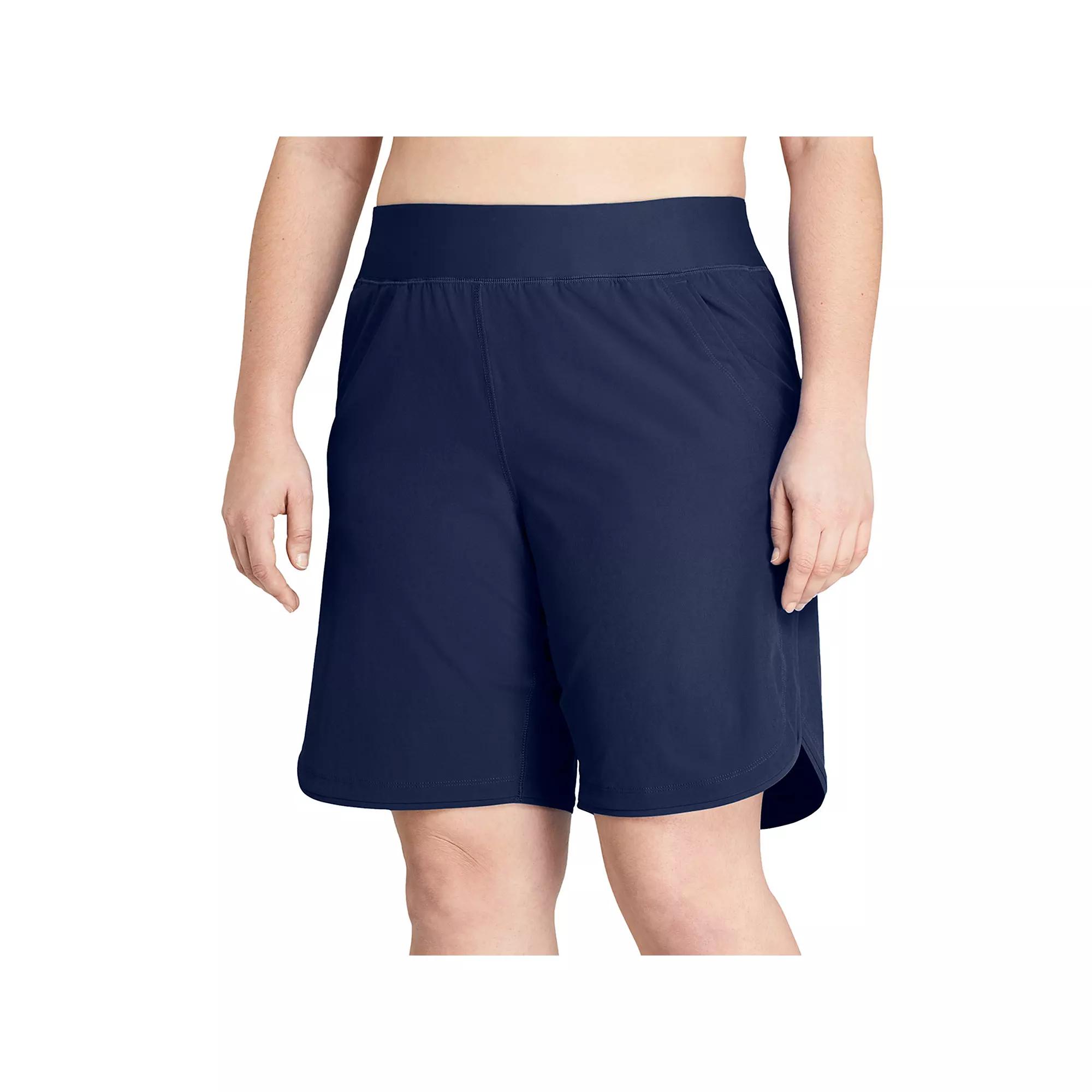Women's Lands' End 9" Quick Dry Board Shorts Swim Cover-up,  Product Image