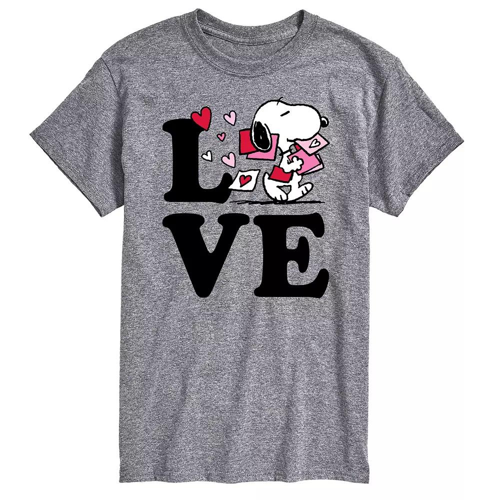 Big & Tall Peanuts Love Snoopy Tee, Men's,  Product Image