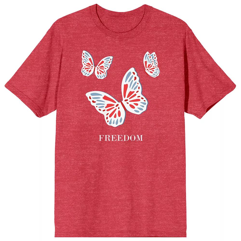 Men's Americana Butterflies Tee, Size: XXL, Red Product Image