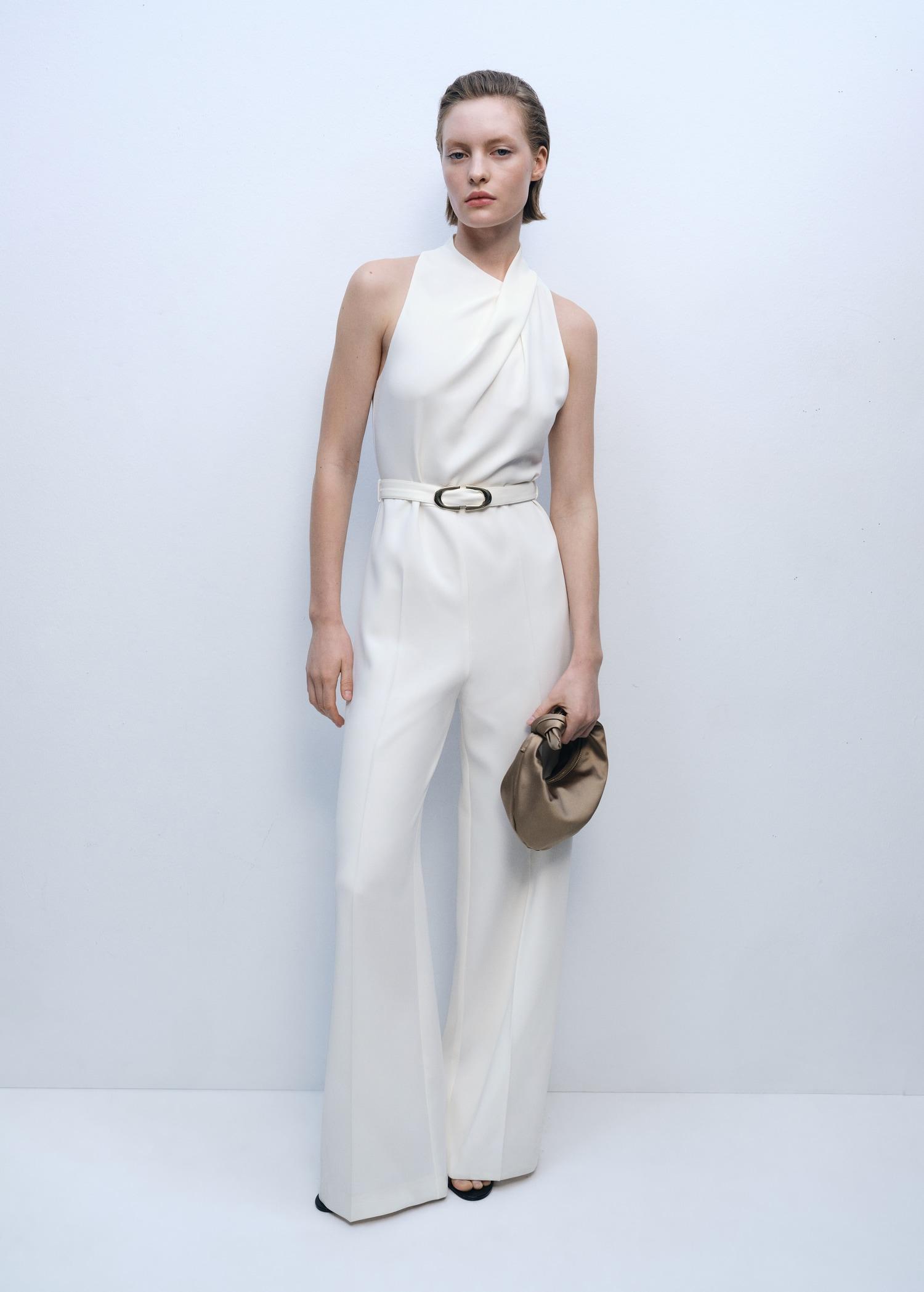 Belt long jumpsuit - Women | MANGO USA Product Image