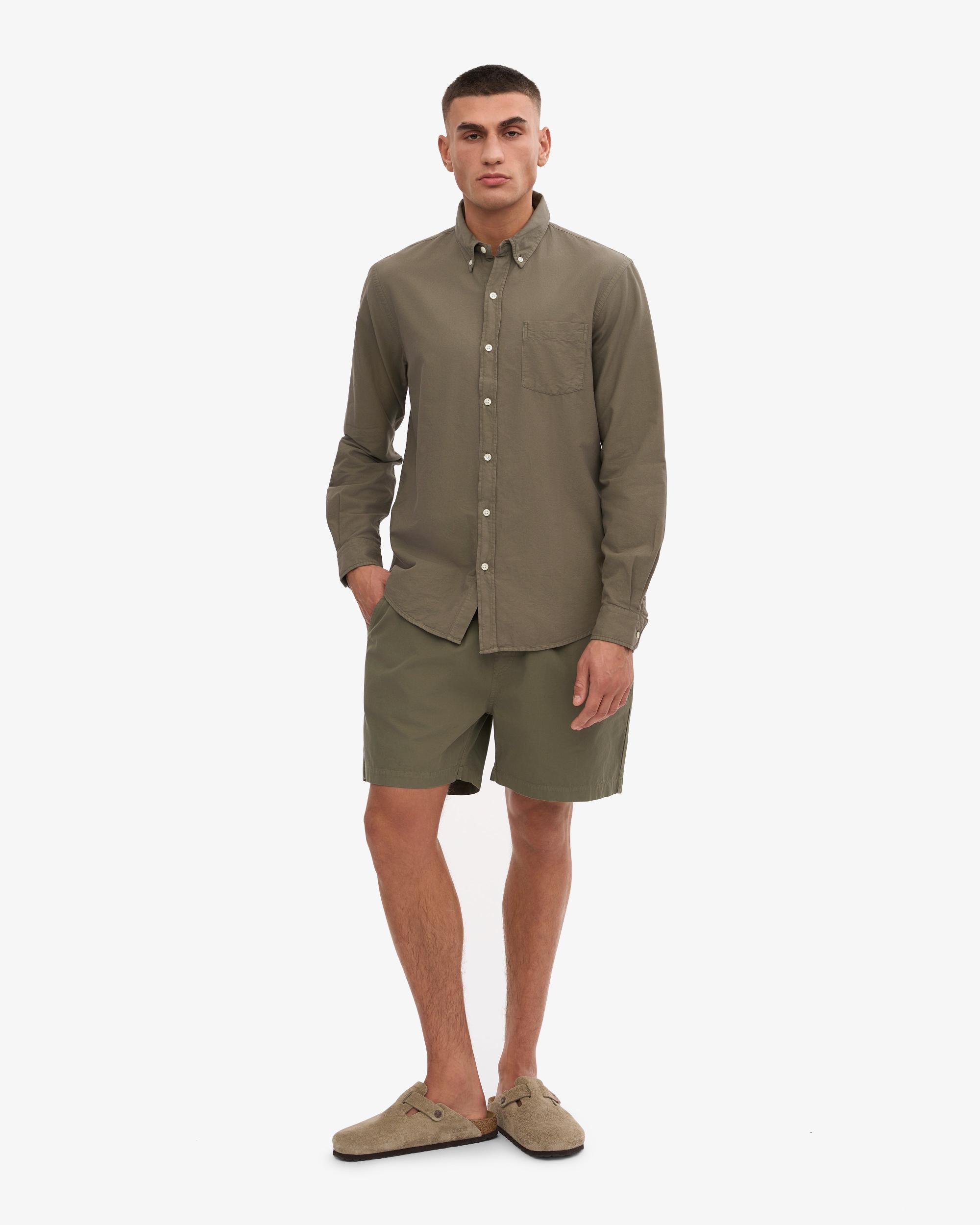 Organic Button Down Shirt - Dusty Olive Product Image