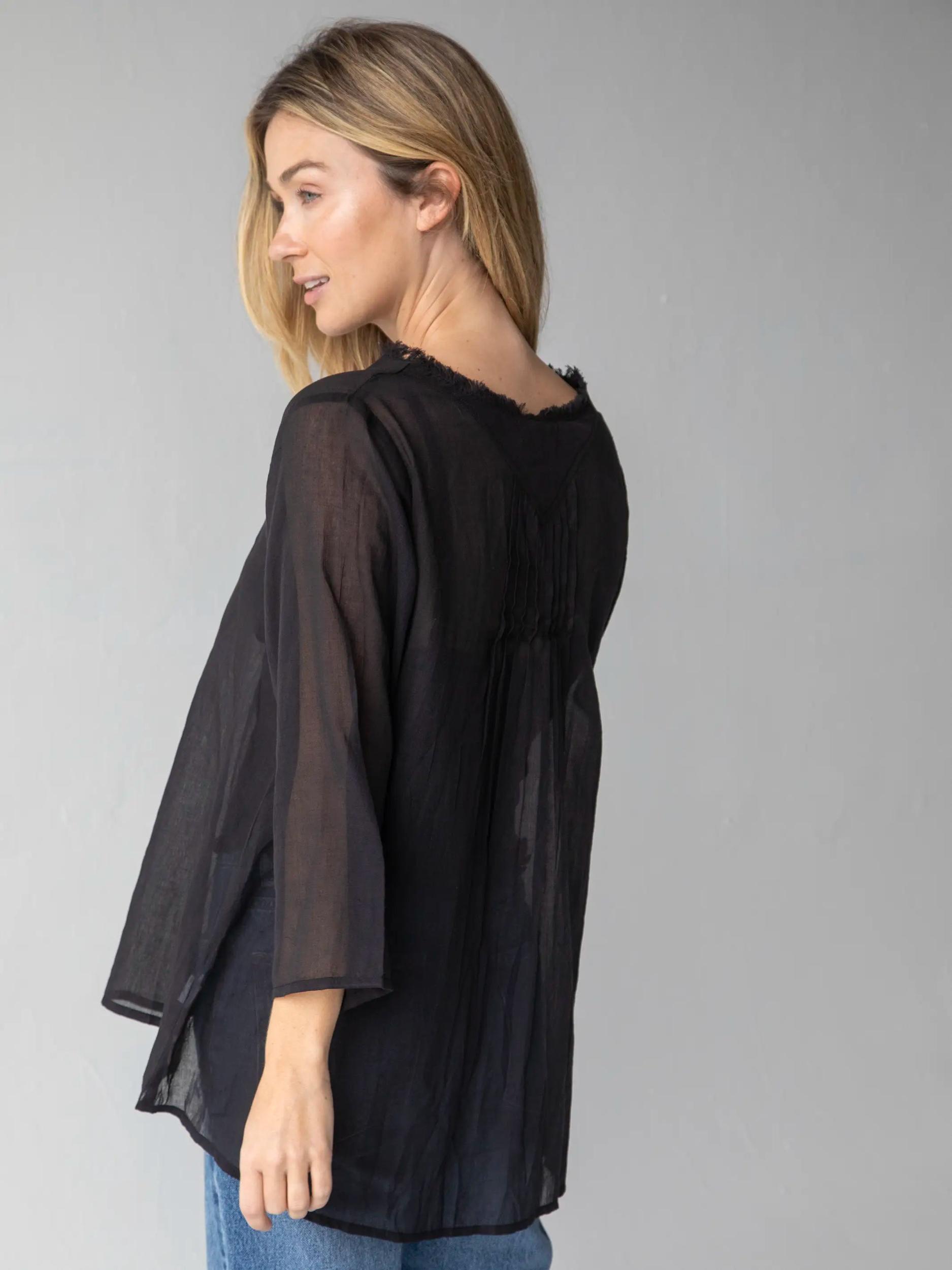 Cotton Tunic-In-A-Bag - Black Product Image
