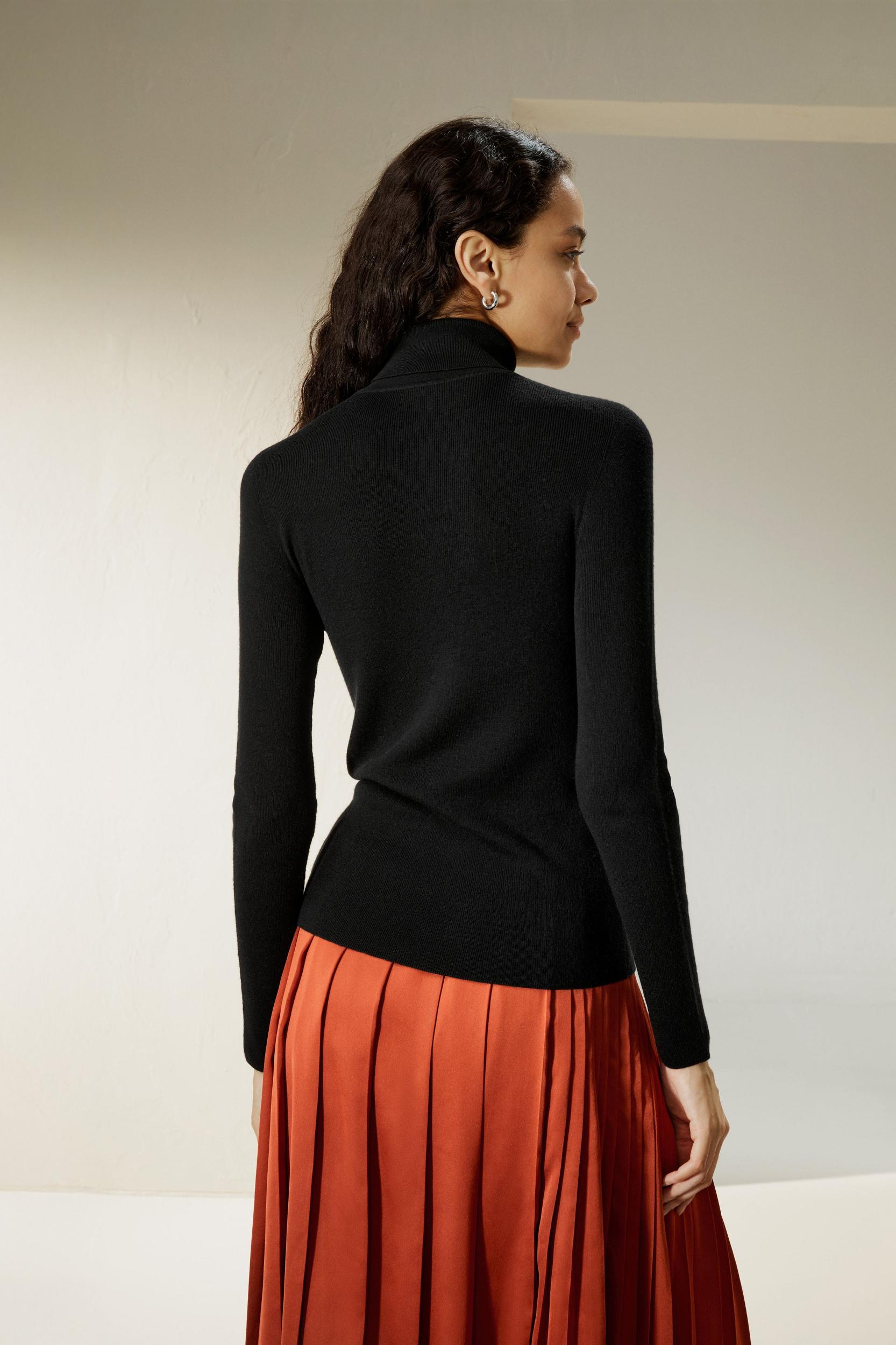 LILYSILK Silk Jumper Women'S - Brown Silk and Cashmere - Comfort Insulating Jumpers L Product Image