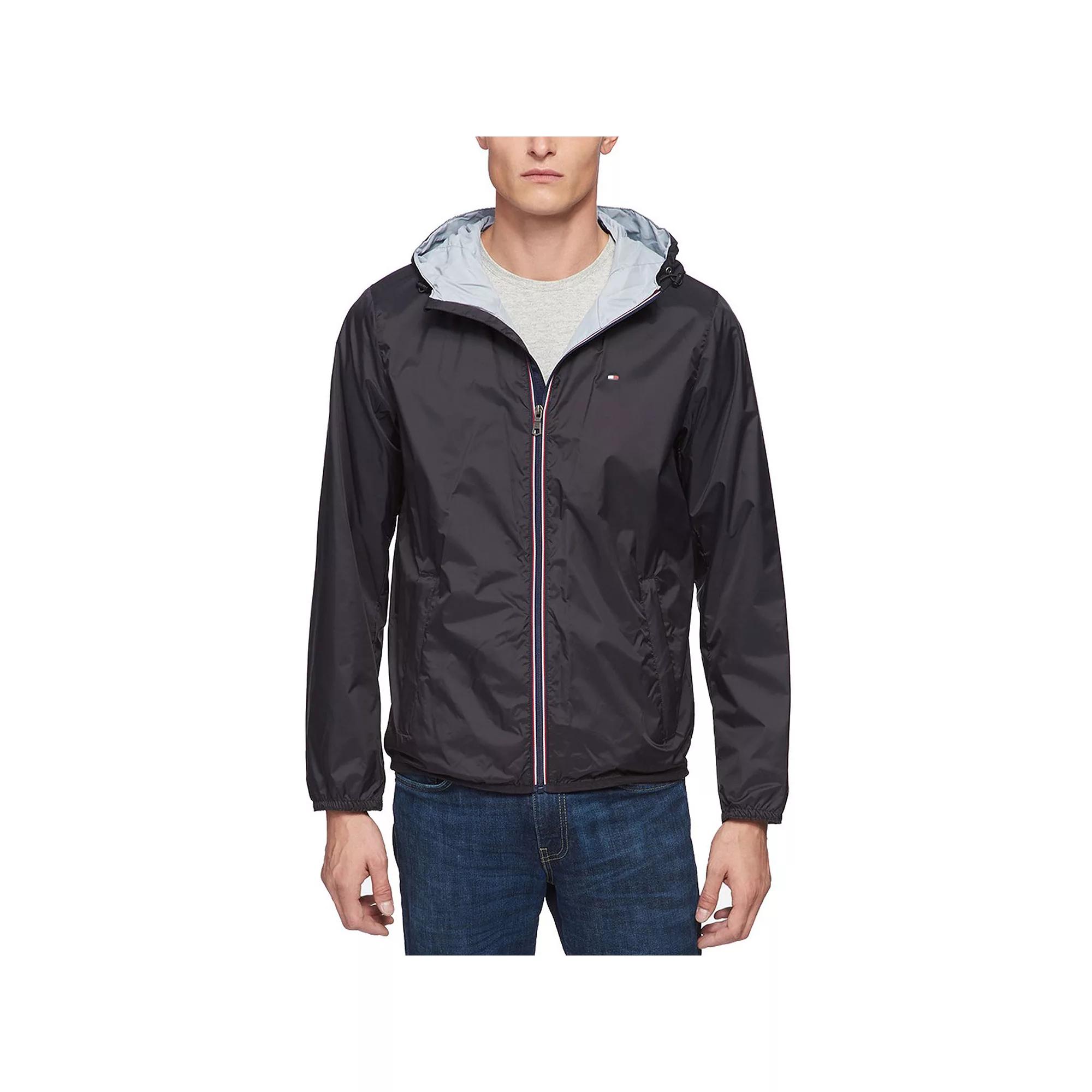 Men's Tommy Hilfiger Hooded Nylon Rain Slicker Jacket,  Product Image