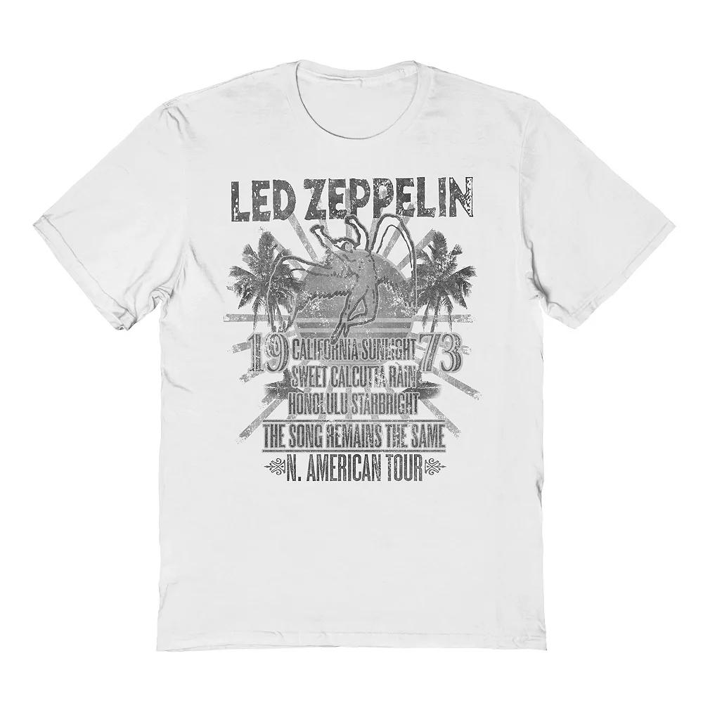 Men's Led Zeppelin 1973 Graphic Tee, Size: Small, White Product Image