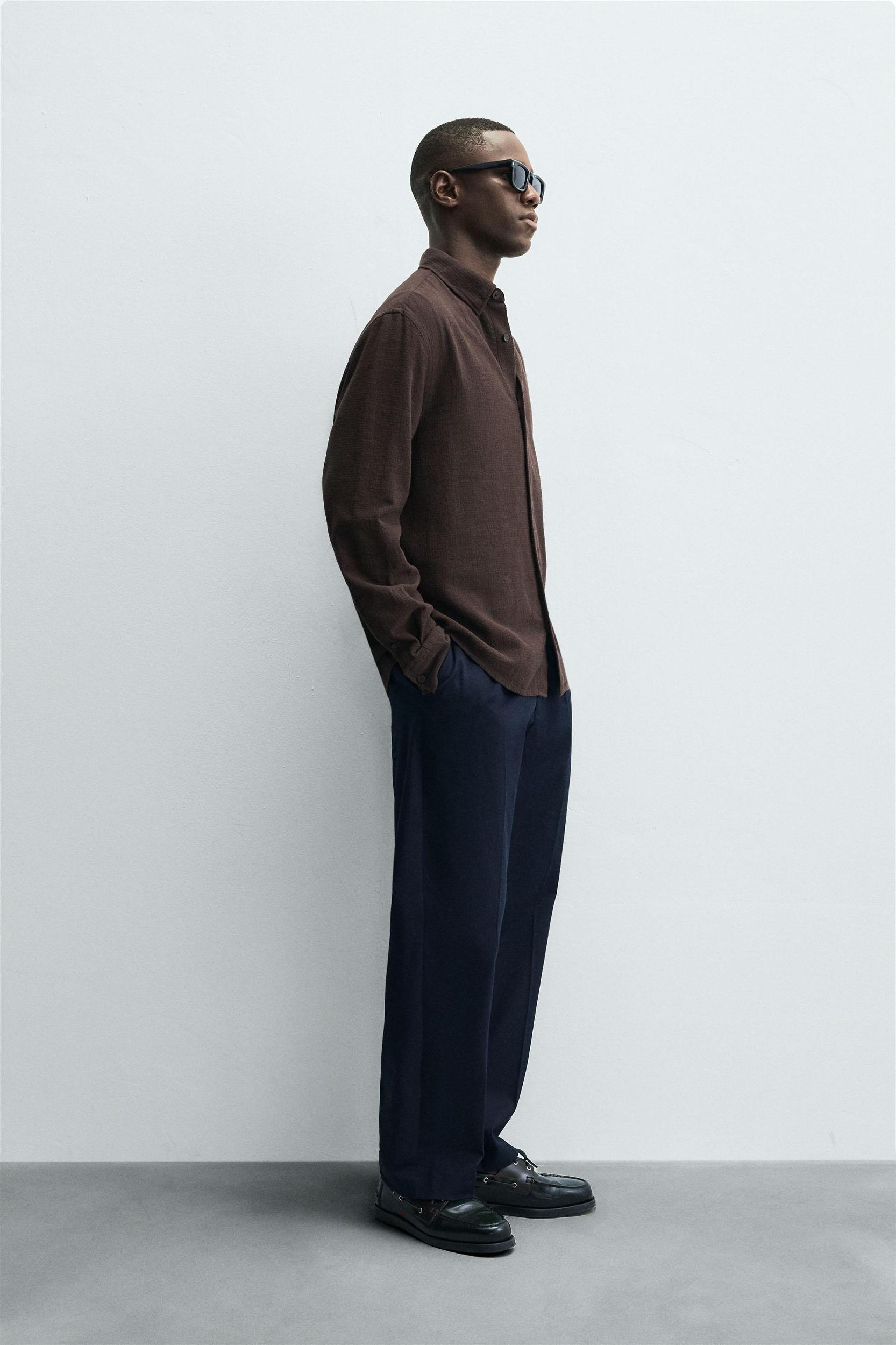 TEXTURED CHECKERED SHIRT Product Image