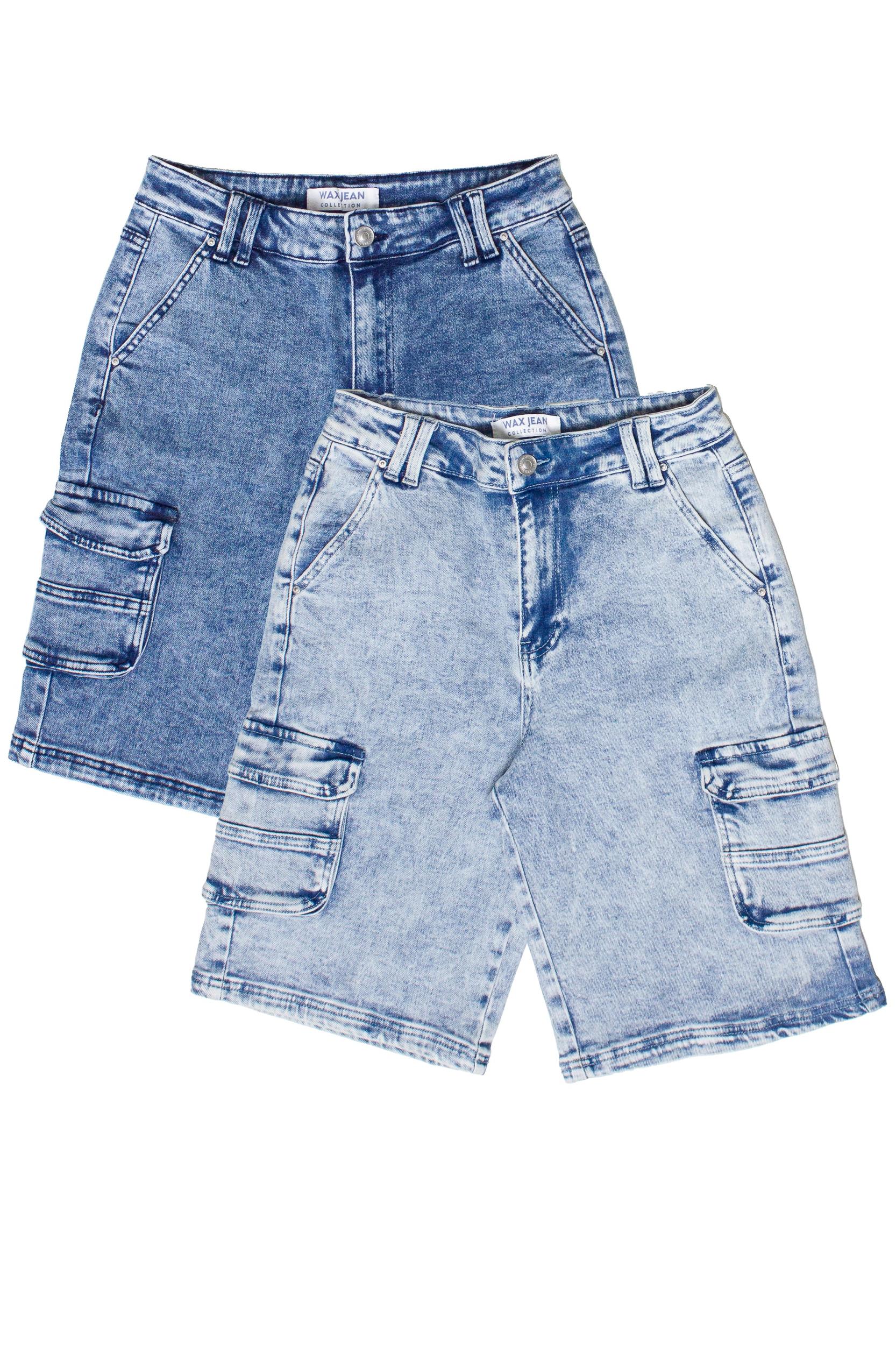 Acid Wash Cargo Jorts Product Image
