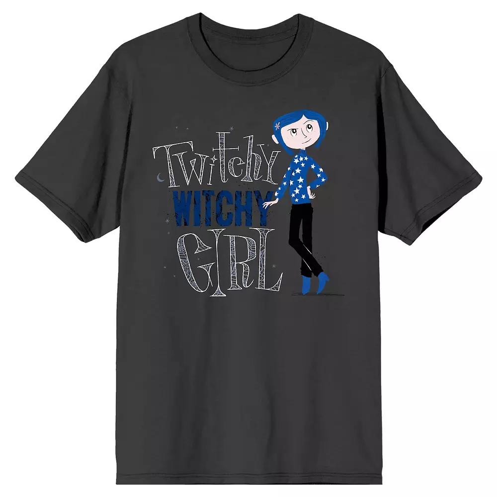 Mens Coraline Twisty Witchy Girl Short Sleeve Graphic T-Shirt Product Image