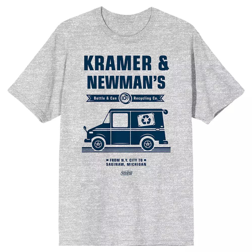 Men's Seinfeld Kramer & Newman Tee, Size: XXL, Grey Product Image