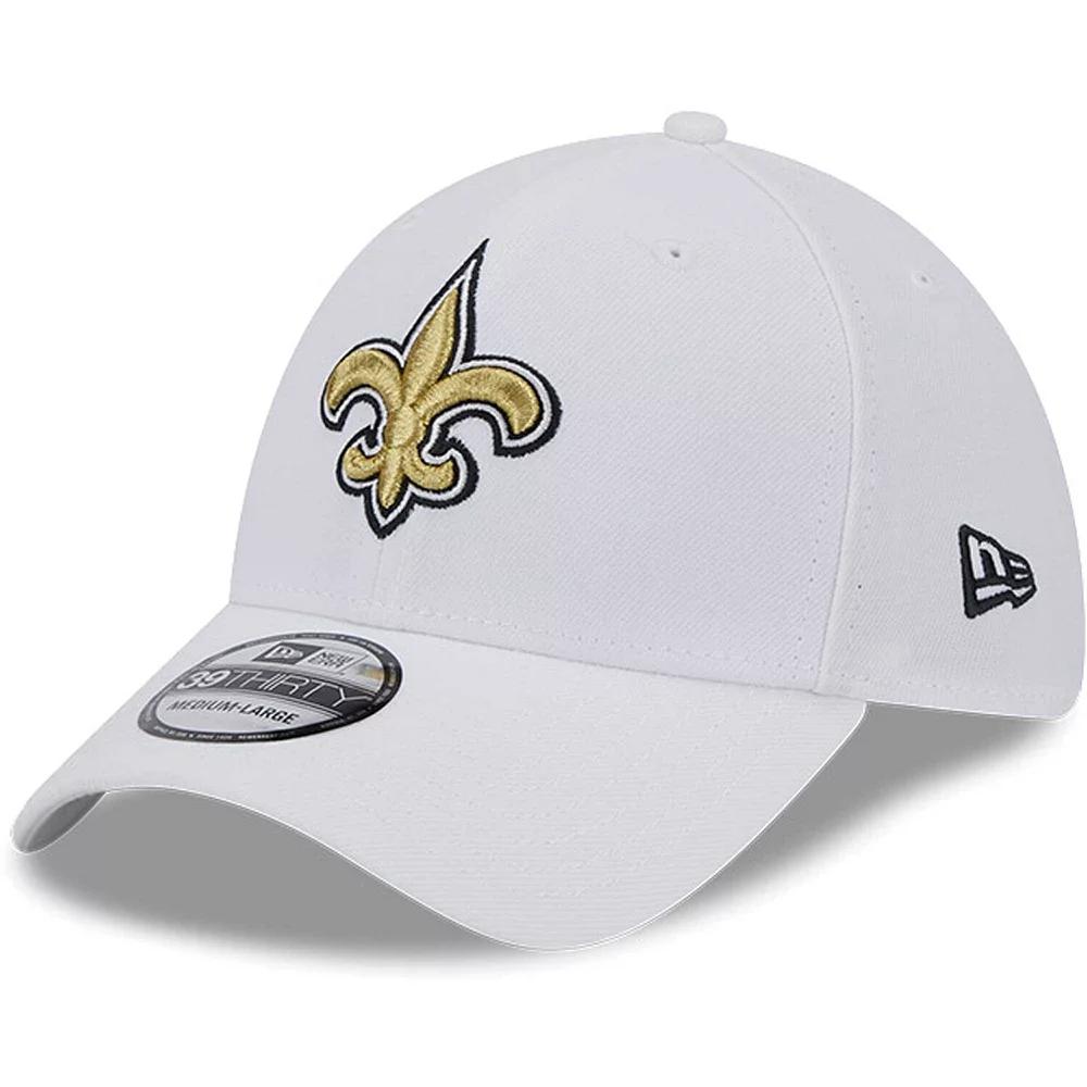 Men's New Era White New Orleans Saints Main 39THIRTY Flex Hat,  Product Image