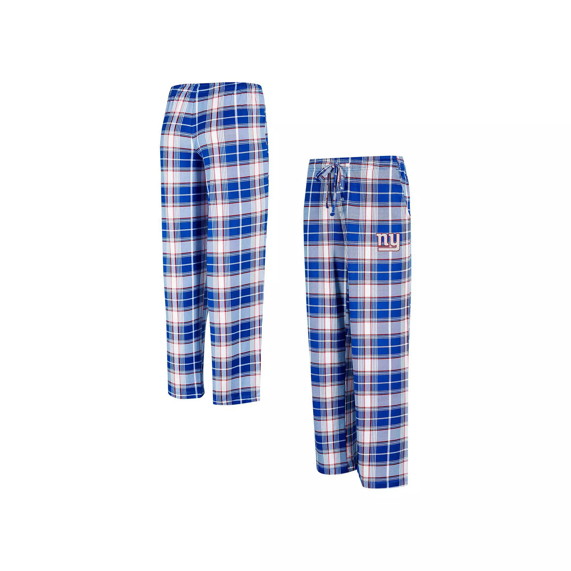 Womens Concepts Sport Royal New York Giants Ashford Plaid Knit Pants Product Image