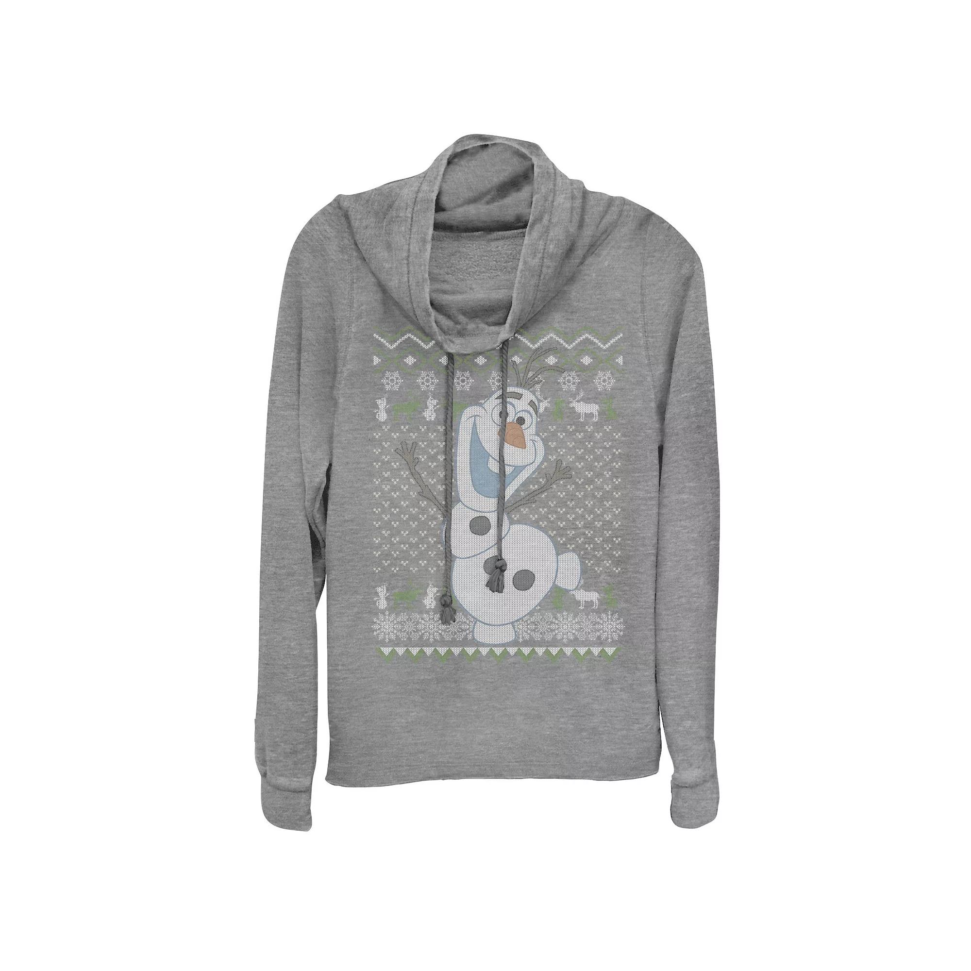 Juniors' DC Comics Wonder Woman Dotted Kanji Portrait Cowlneck Graphic Lightweight Long Sleeve, Girl's,  Product Image