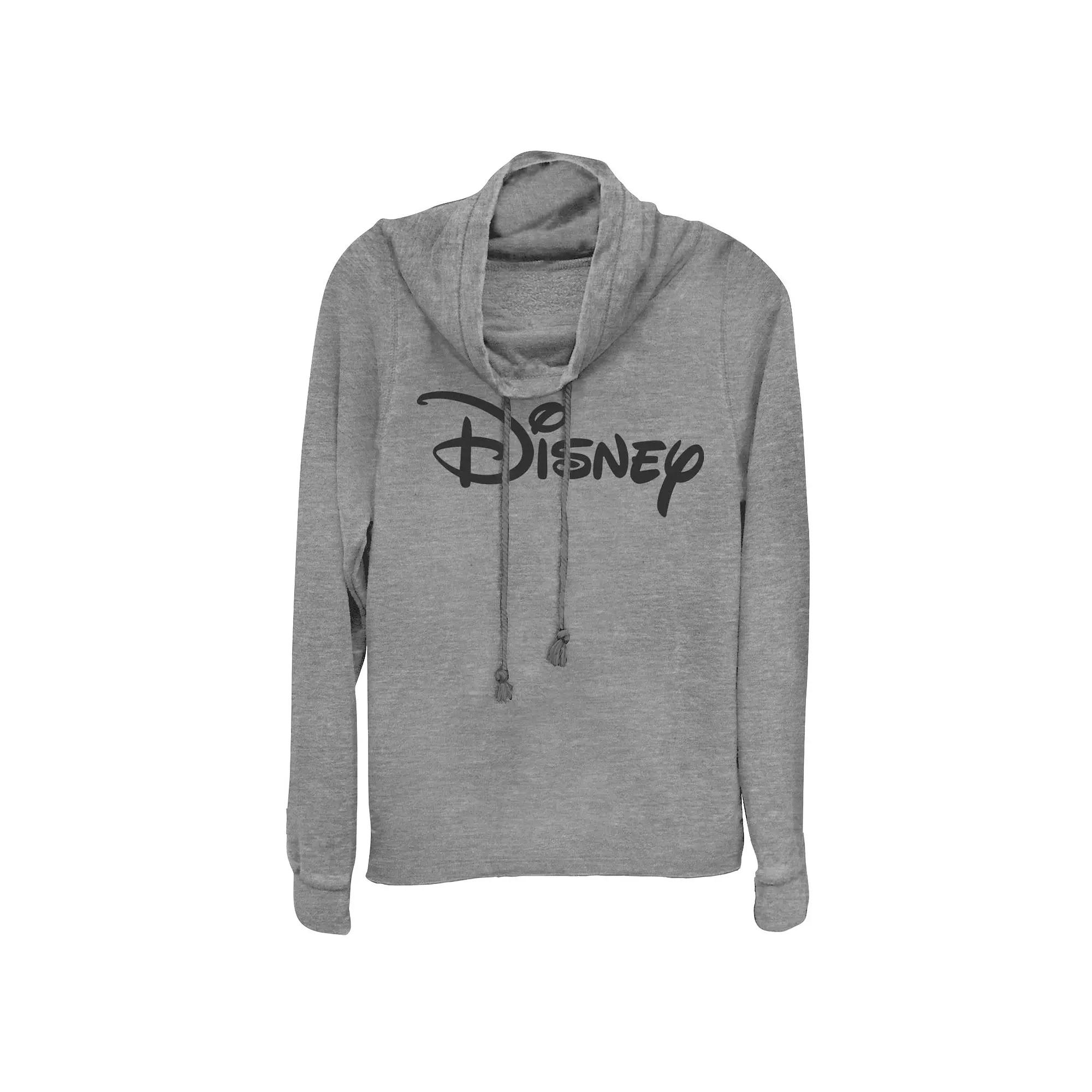 Disney Juniors' Logo Cowlneck Graphic Lightweight Long Sleeve, Girl's,  Product Image