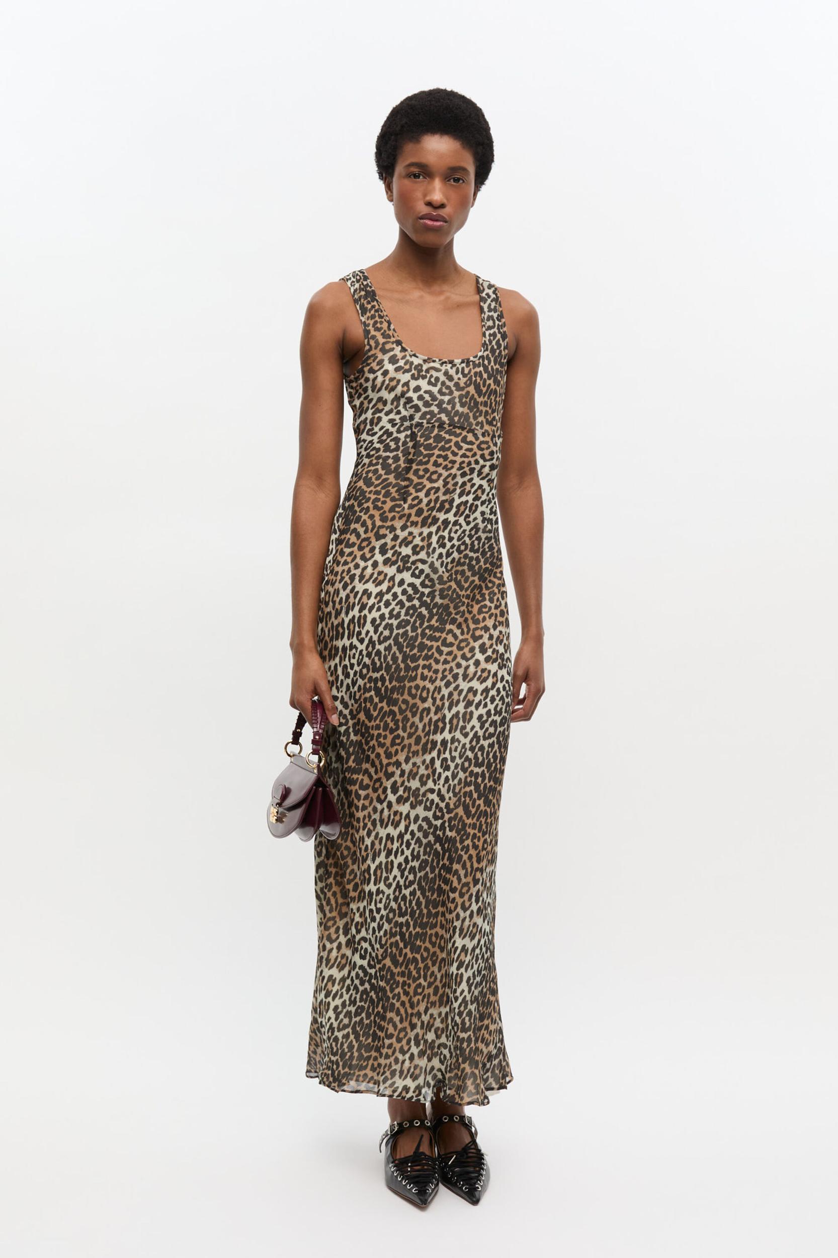 Leopard Print Maxi Dress Product Image