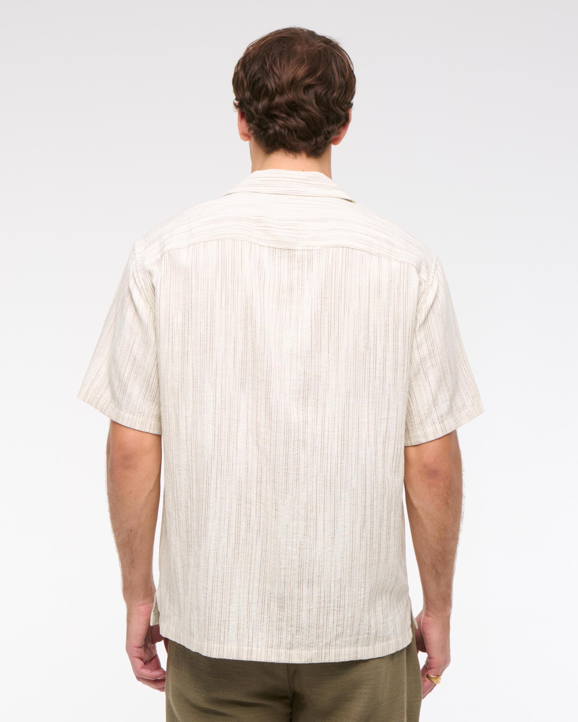 Camp Collar Summer Linen-Blend Shirt Product Image