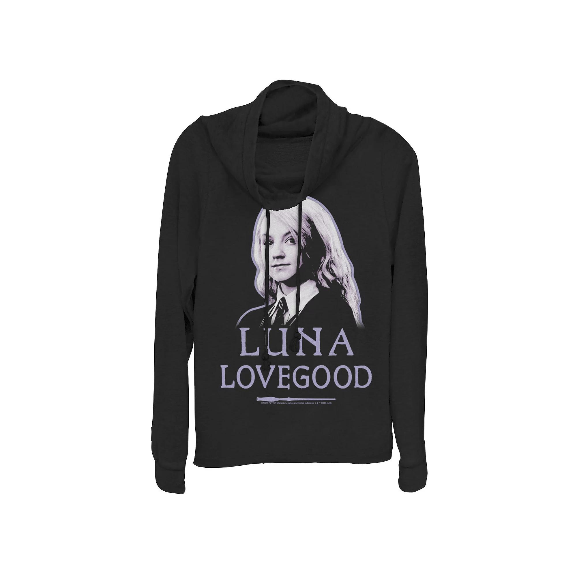 Juniors' Harry Potter Luna Lovegood Graphic Cowlneck Graphic Lightweight Long Sleeve, Girl's,  Product Image