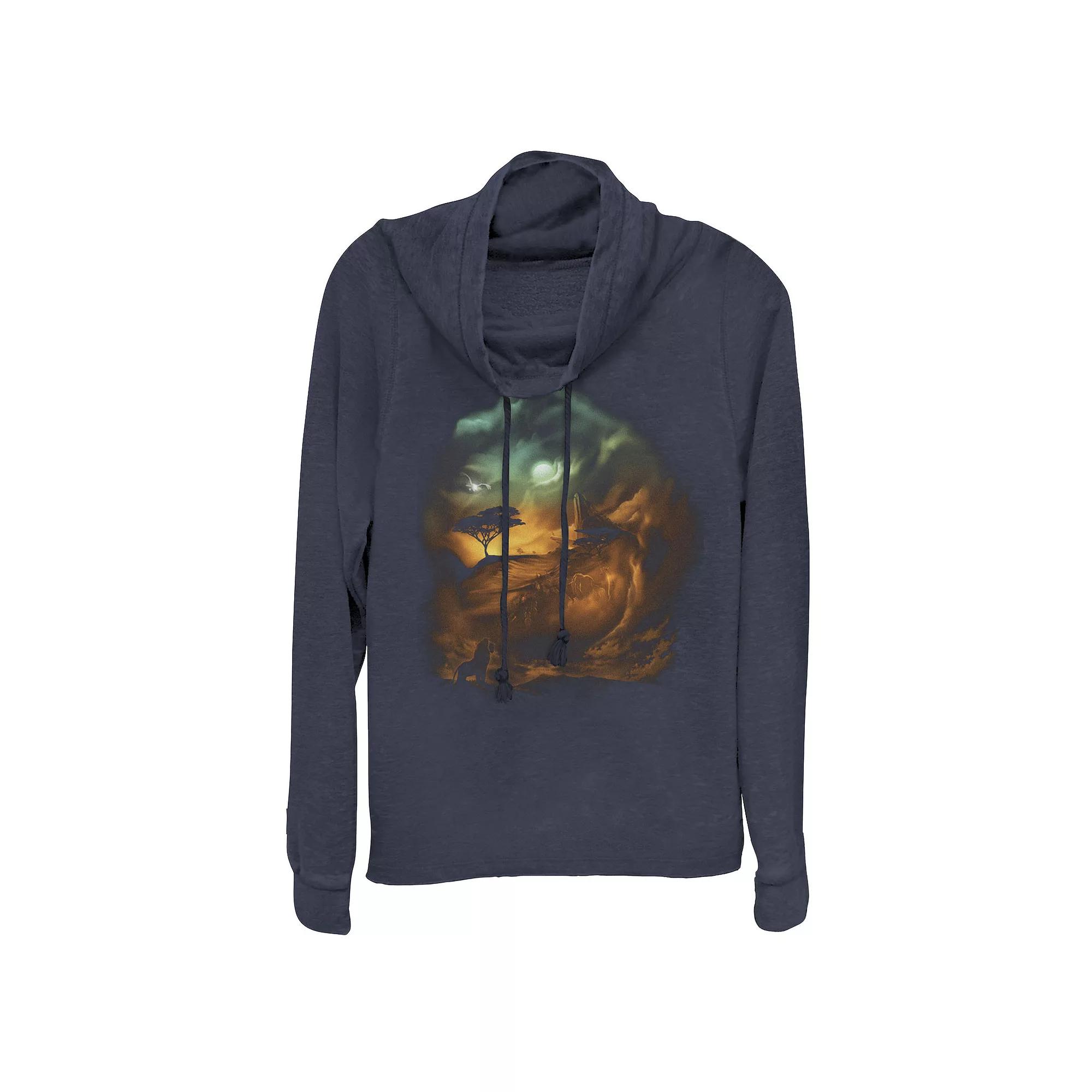 Disney's Lion King Juniors' Birth Of A King Cowlneck Graphic Lightweight Long Sleeve, Girl's,  Product Image