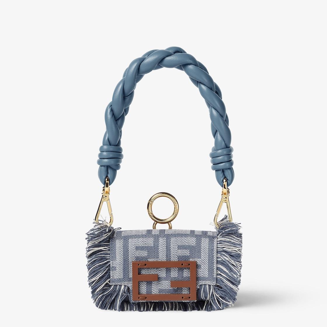 Nano Baguette CharmBlue FF denim charm Product Image