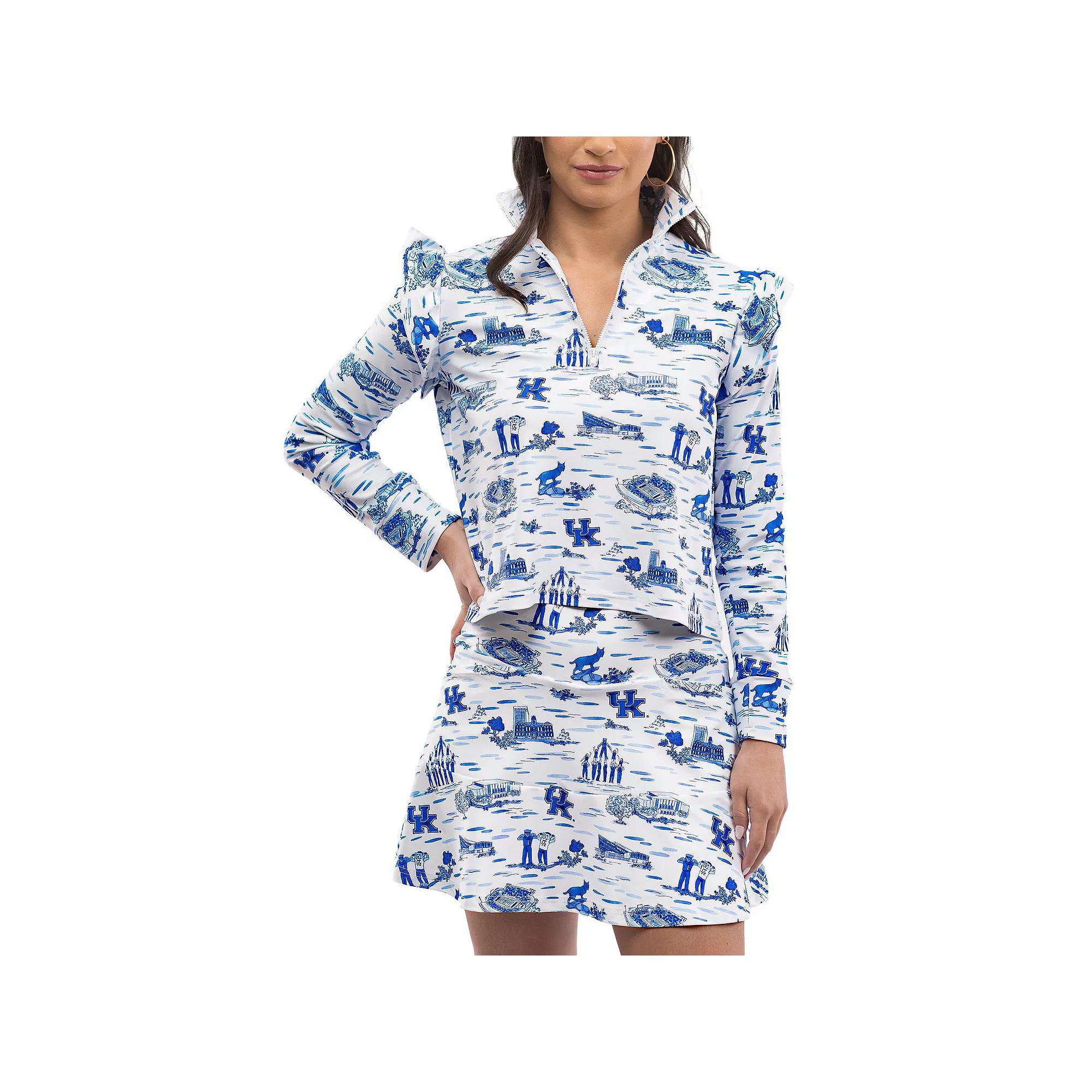 Womens Smith & Quinn Royal/White Kentucky Wildcats Tailgate Molly Skort Product Image