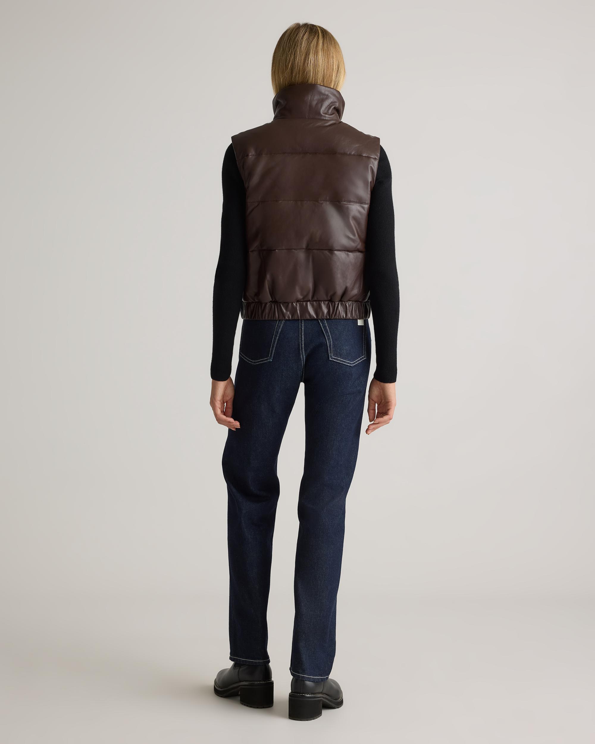 Quince | Women's Puffer Vest Size XL, Leather Product Image