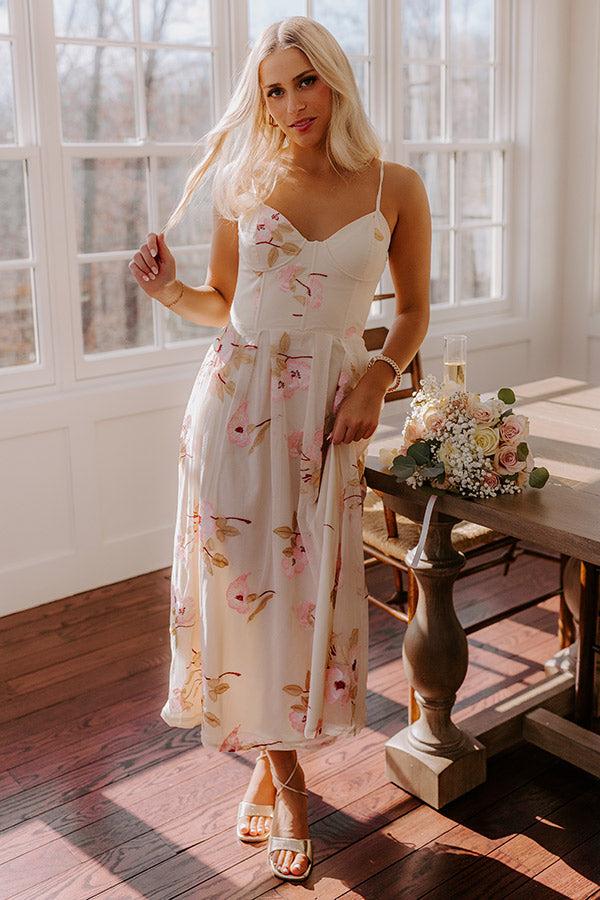 Serene Gardens Embroidered Midi Dress Product Image