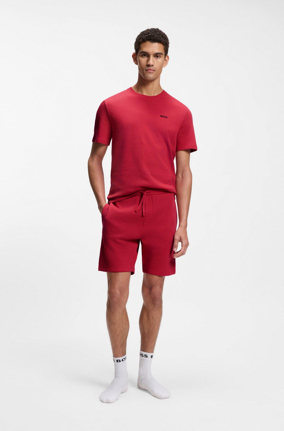 Cotton-blend pajama T-shirt with embroidered logo Product Image