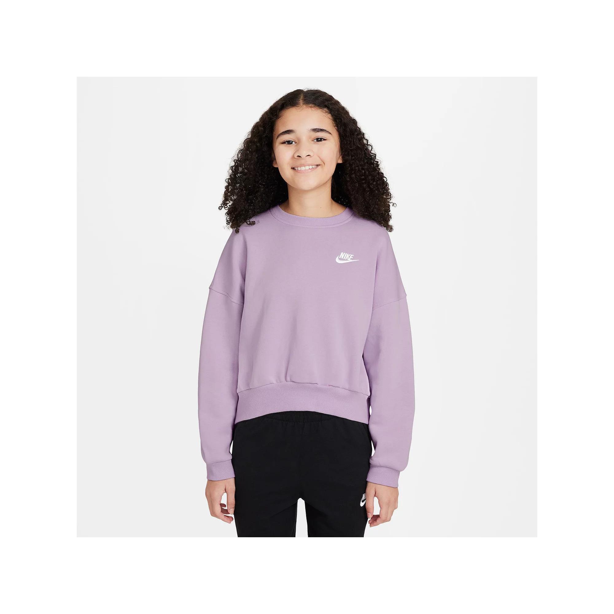 Unisex Nike Sportswear Club Fleece Girls' Boxy Crew-Neck Sweatshirt Product Image