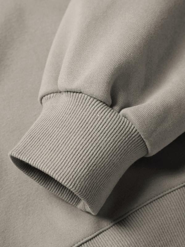 Letter Embroidery Drawstring Oversized Hoodie Product Image