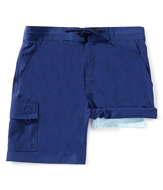 Caribbean Coastal Cargo 8#double; Inseam Solid Swim Trunks Product Image