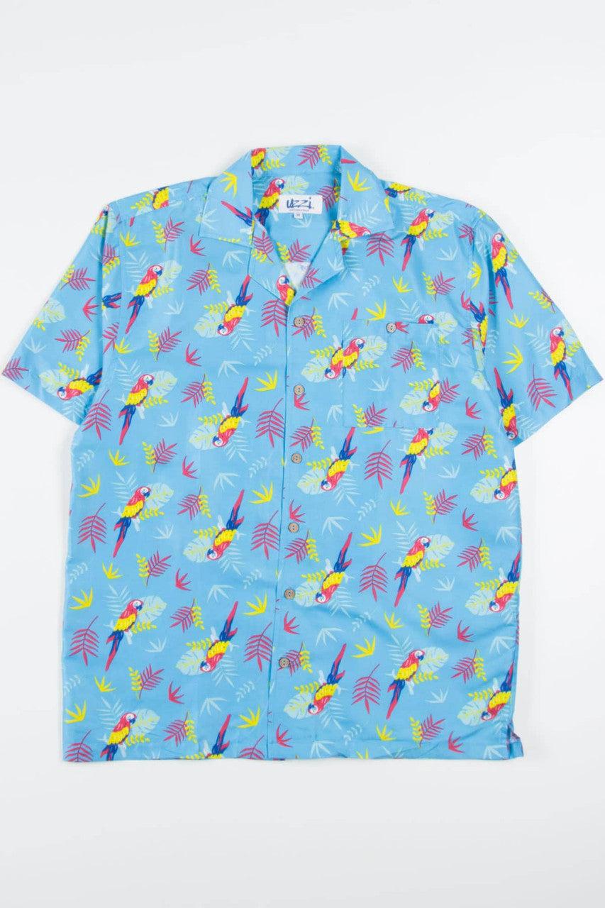 Blue Tropical Macaw Hawaiian Shirt Product Image