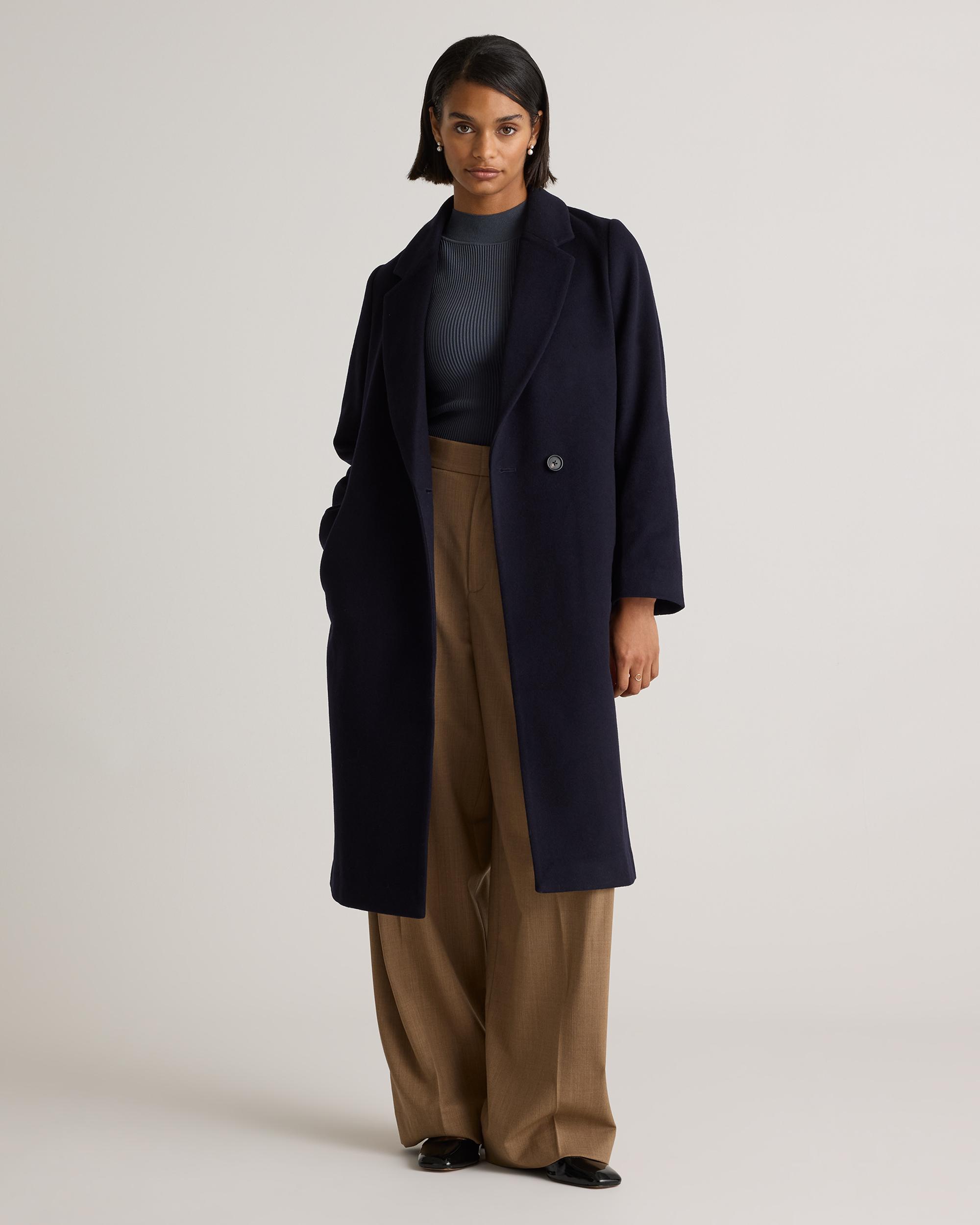 Quince | Women's Italian Wool Classic Single-Breasted Coat Size XS, Wool/Nylon Product Image