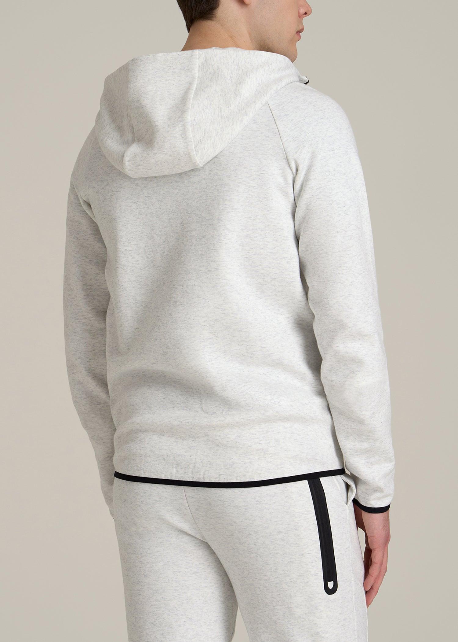 Tech Motion Fleece Hooded Popover for Tall Men in Heather Frost Male Product Image