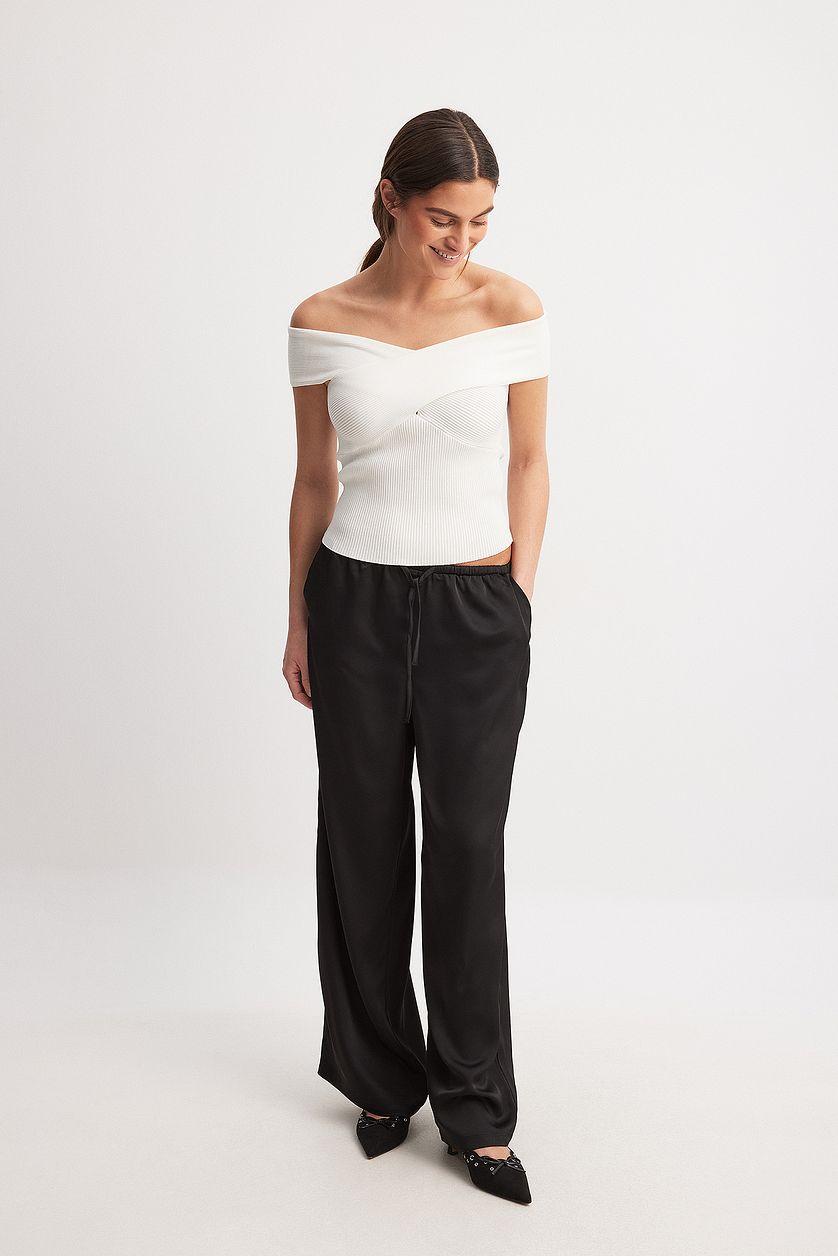 Knitted Off Shoulder Top Product Image