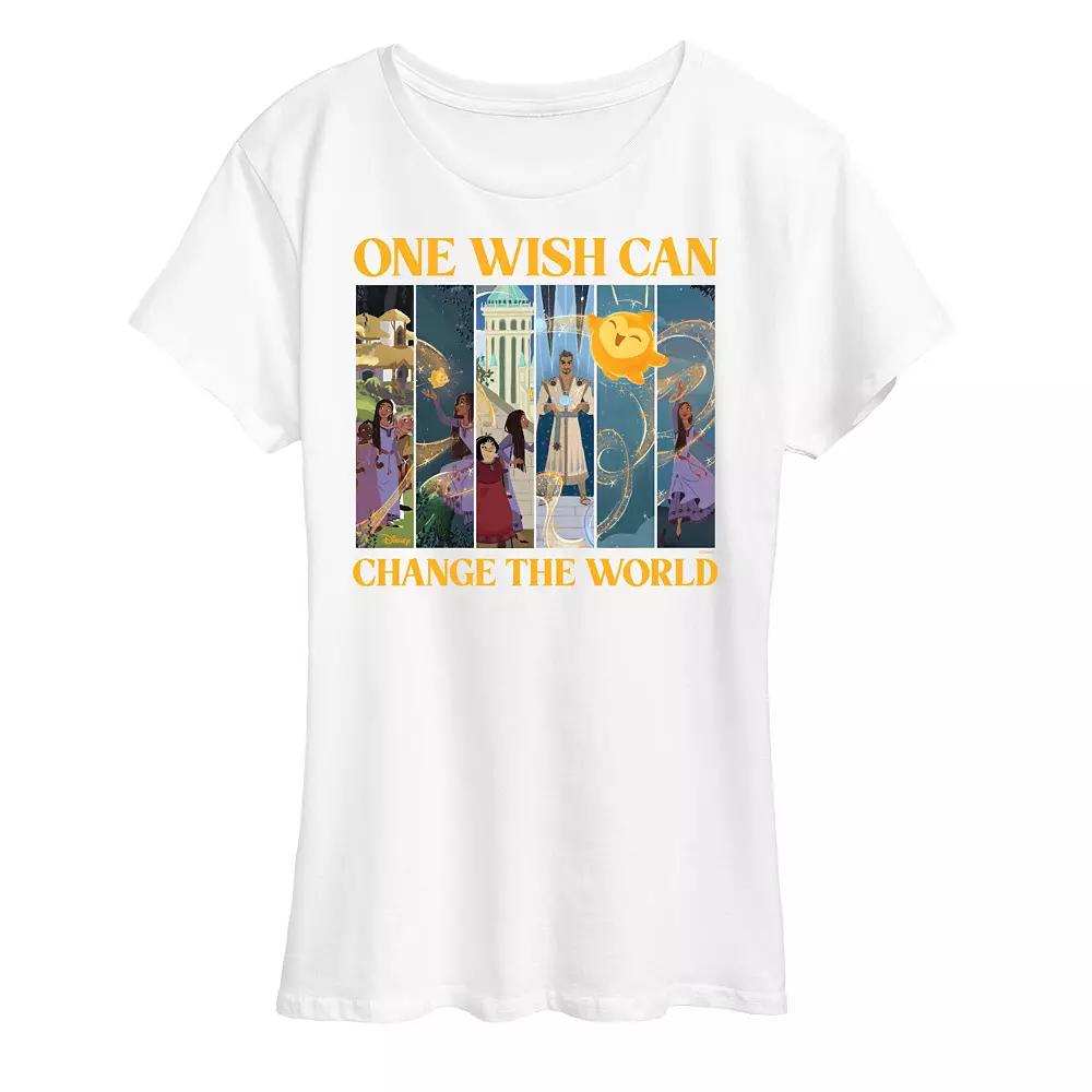 Disney's Wish Women's Change The World Graphic Tee, Girl's,  Product Image