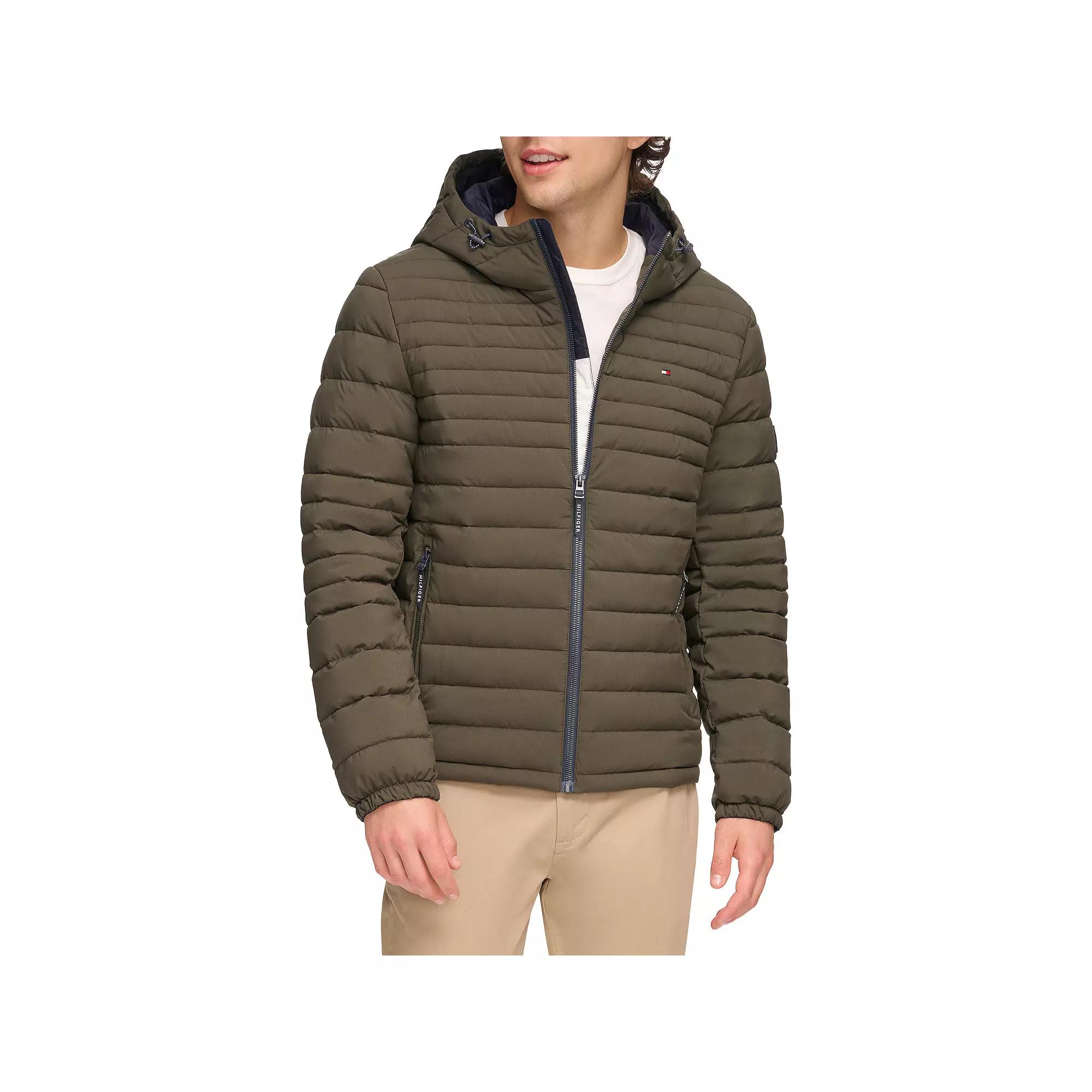 Men's Tommy Hilfiger Stretchy Hooded Puffer Jacket,  Product Image