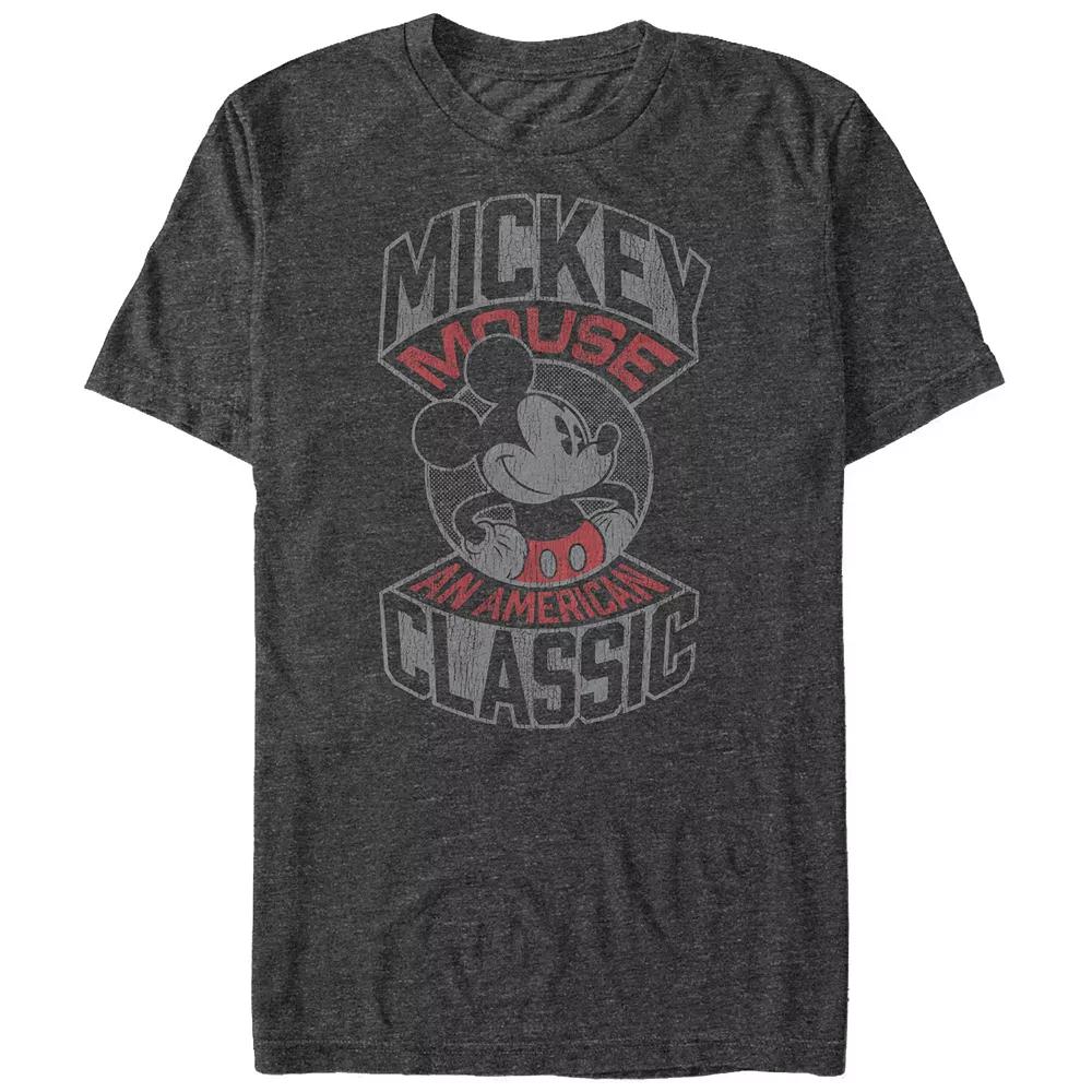 Disney's Mickey Mouse An American Classic Big & Tall Graphic Tee, Men's, Size: 3XL Tall, Grey Heather Product Image