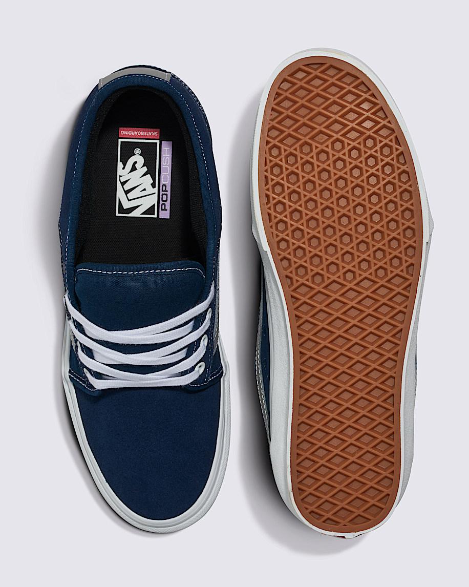 Chukka Low Sidestripe Shoe in Navy Blue / Grey| Vans US Product Image