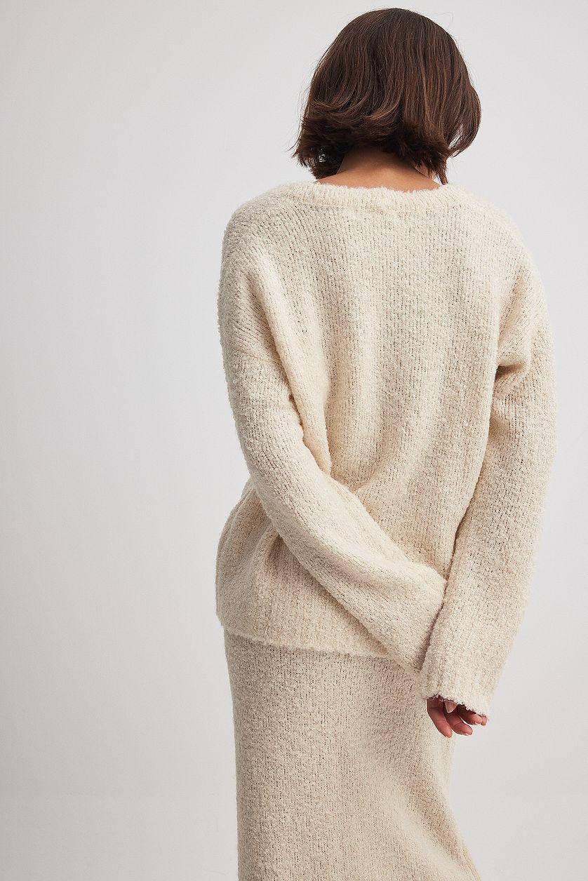 Scoop Neck Knitted Sweater Product Image