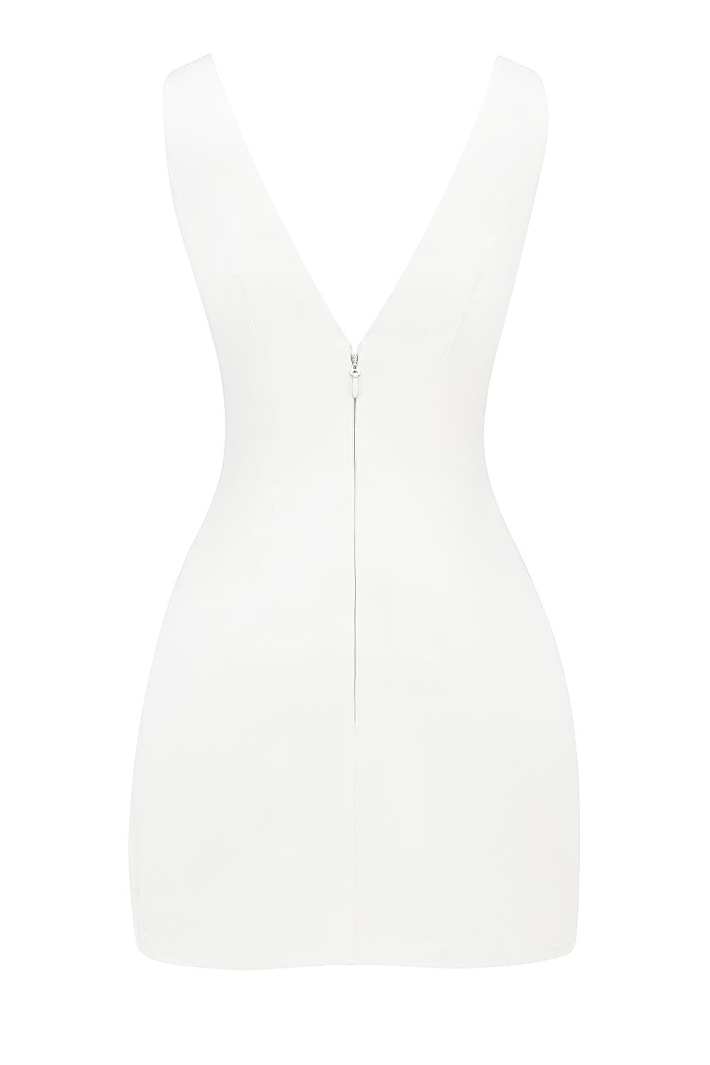 Olympia  white plunge mini dress Product Image