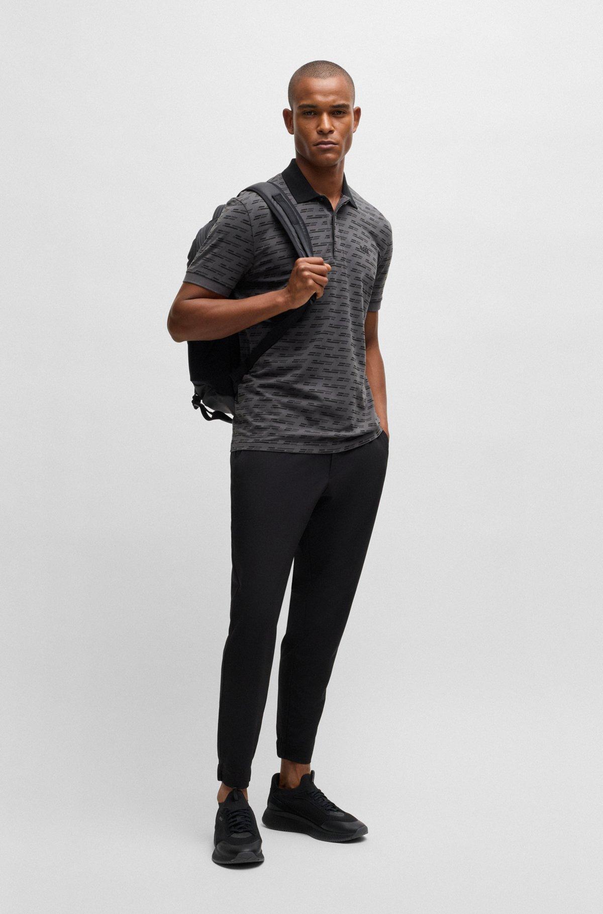 Paddy polo shirt in printed stretch cotton Product Image