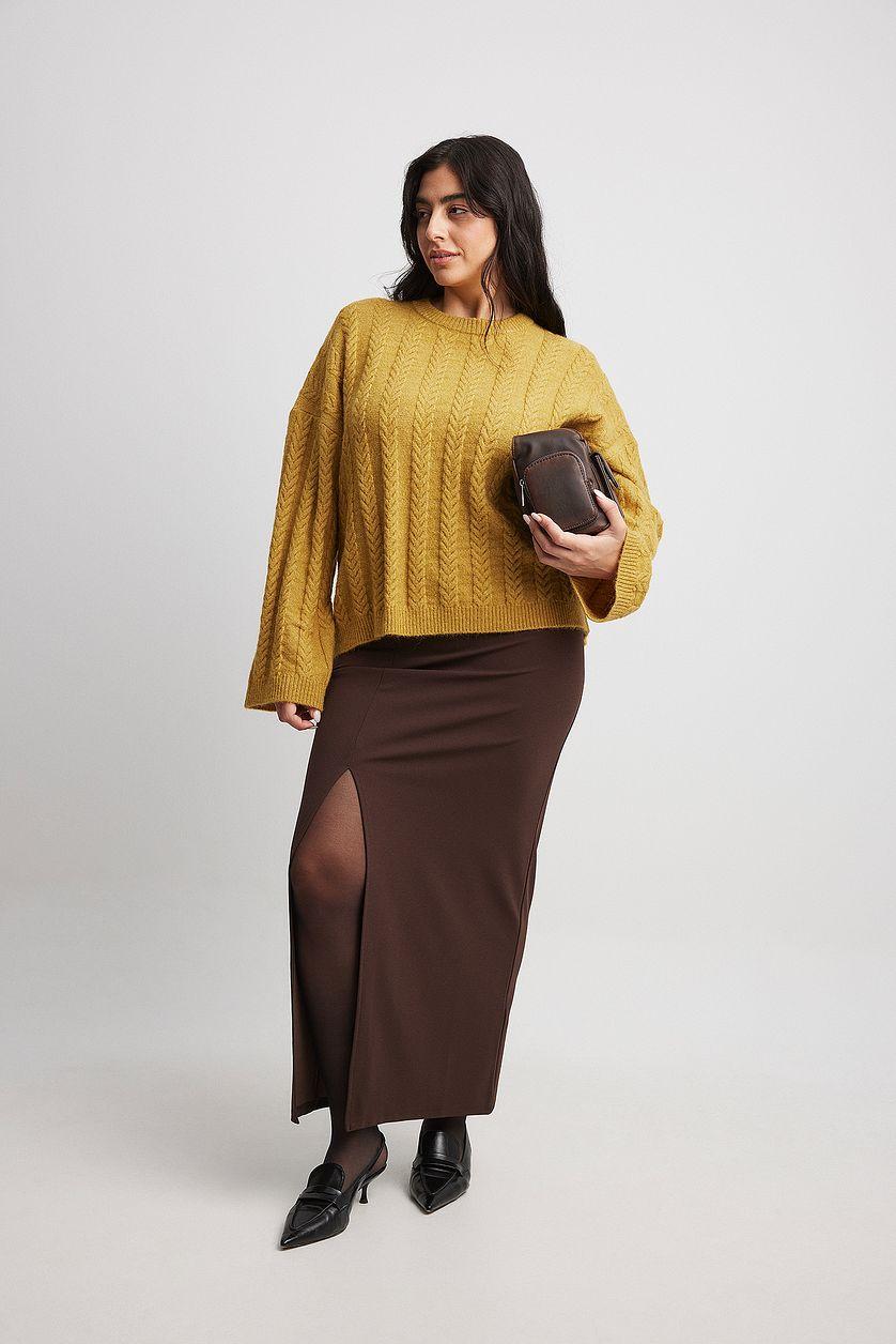 Oversized Knitted Cable Sweater Product Image